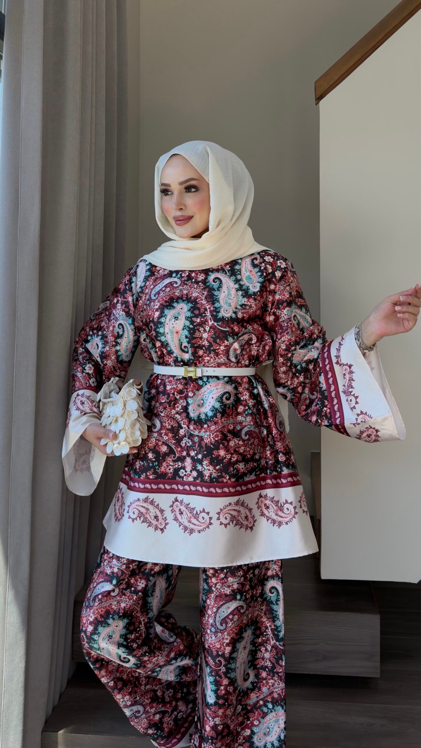 Etnika Desen Saten İkili Takım |  