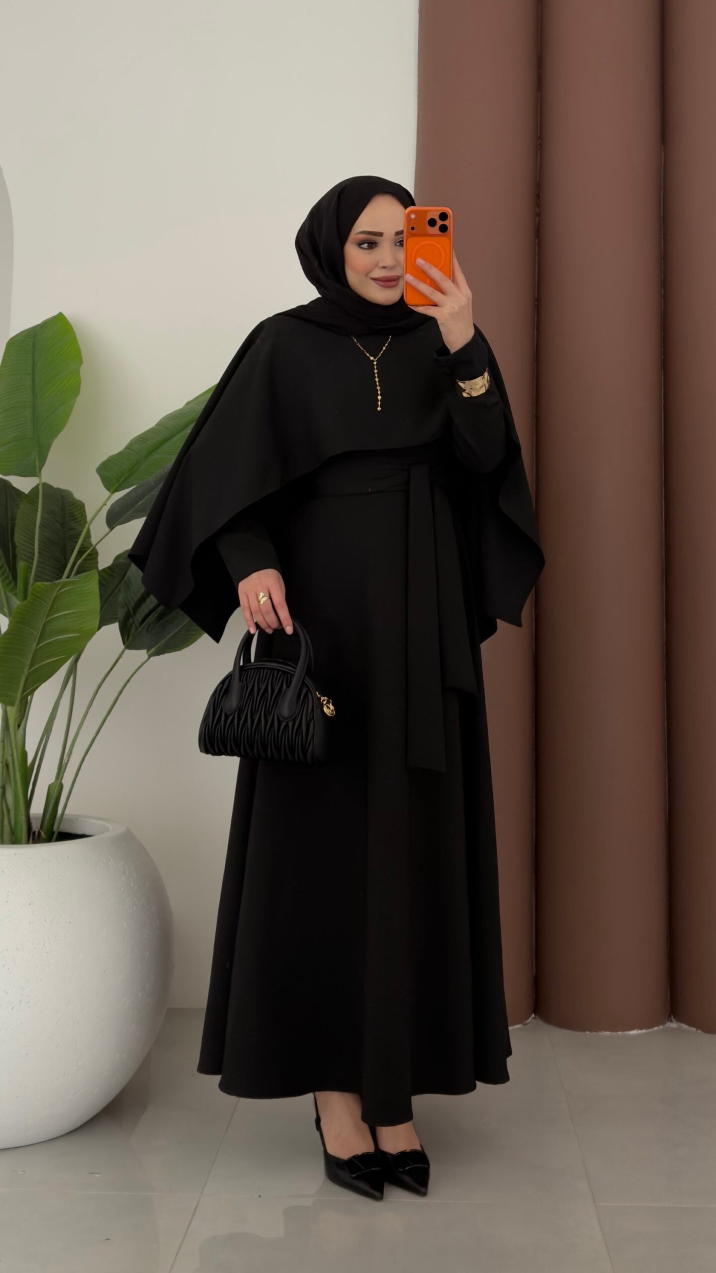 Noir Pelerin Elbise |  
