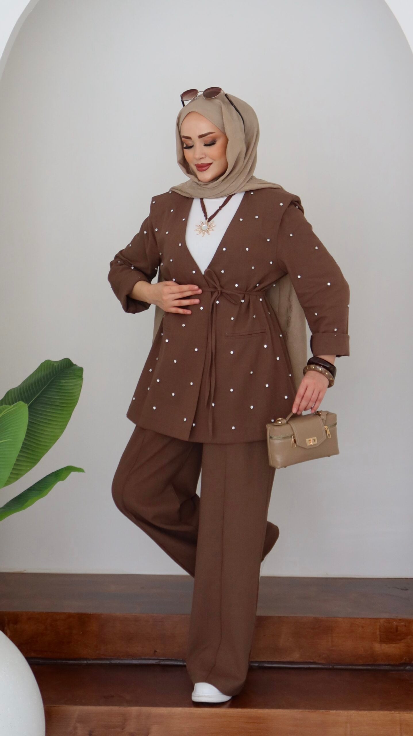 Shine Keten Ceket İkili Takım |  