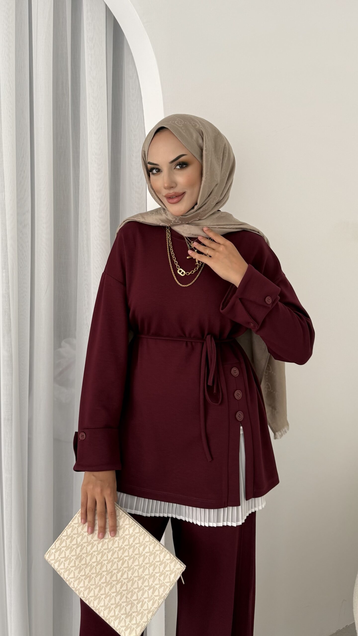 Premium Oysh Düğmeli İkili Takım |  