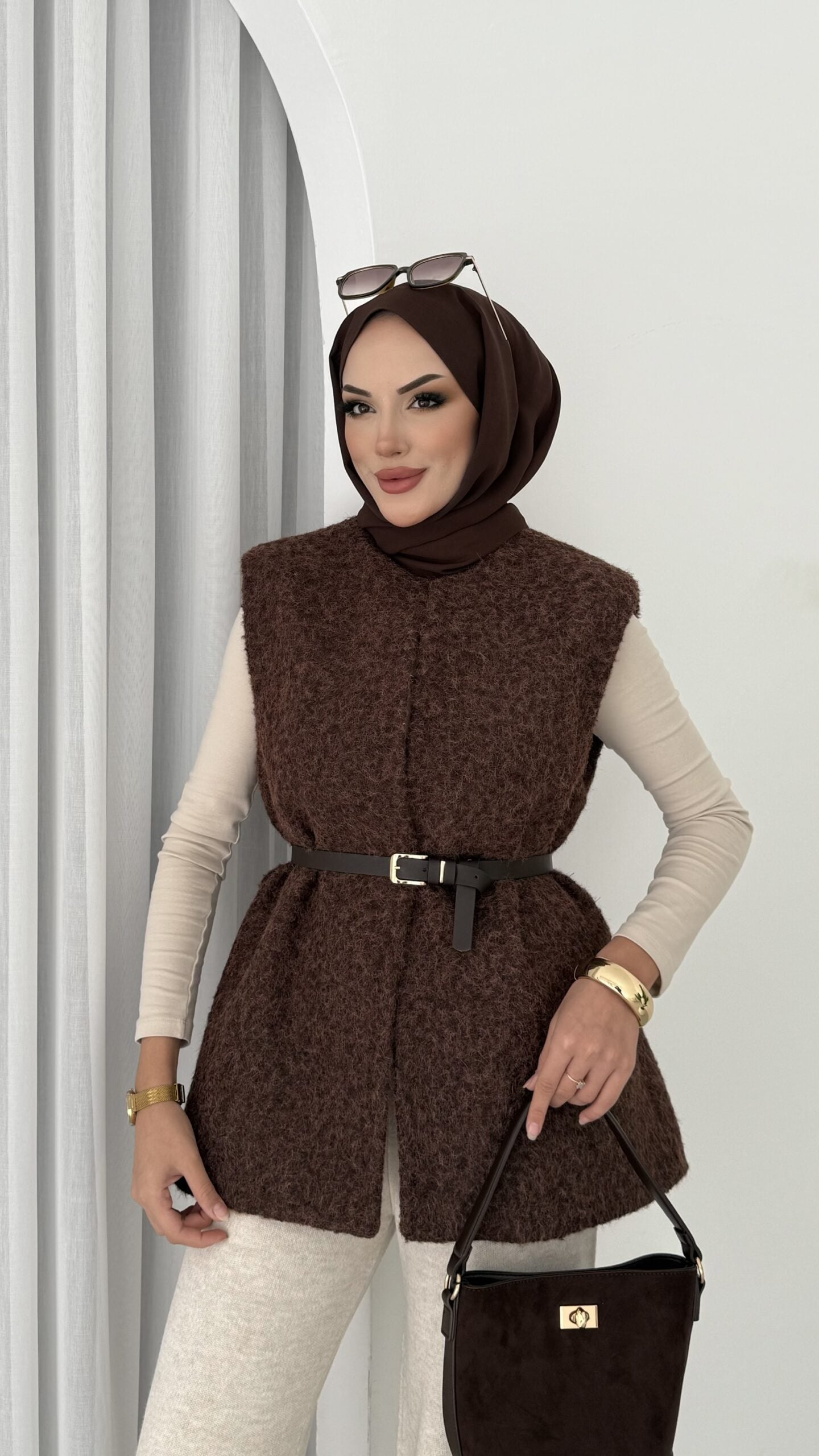 Premium Kılçıklı Kaşe Kemerli Yelek |  