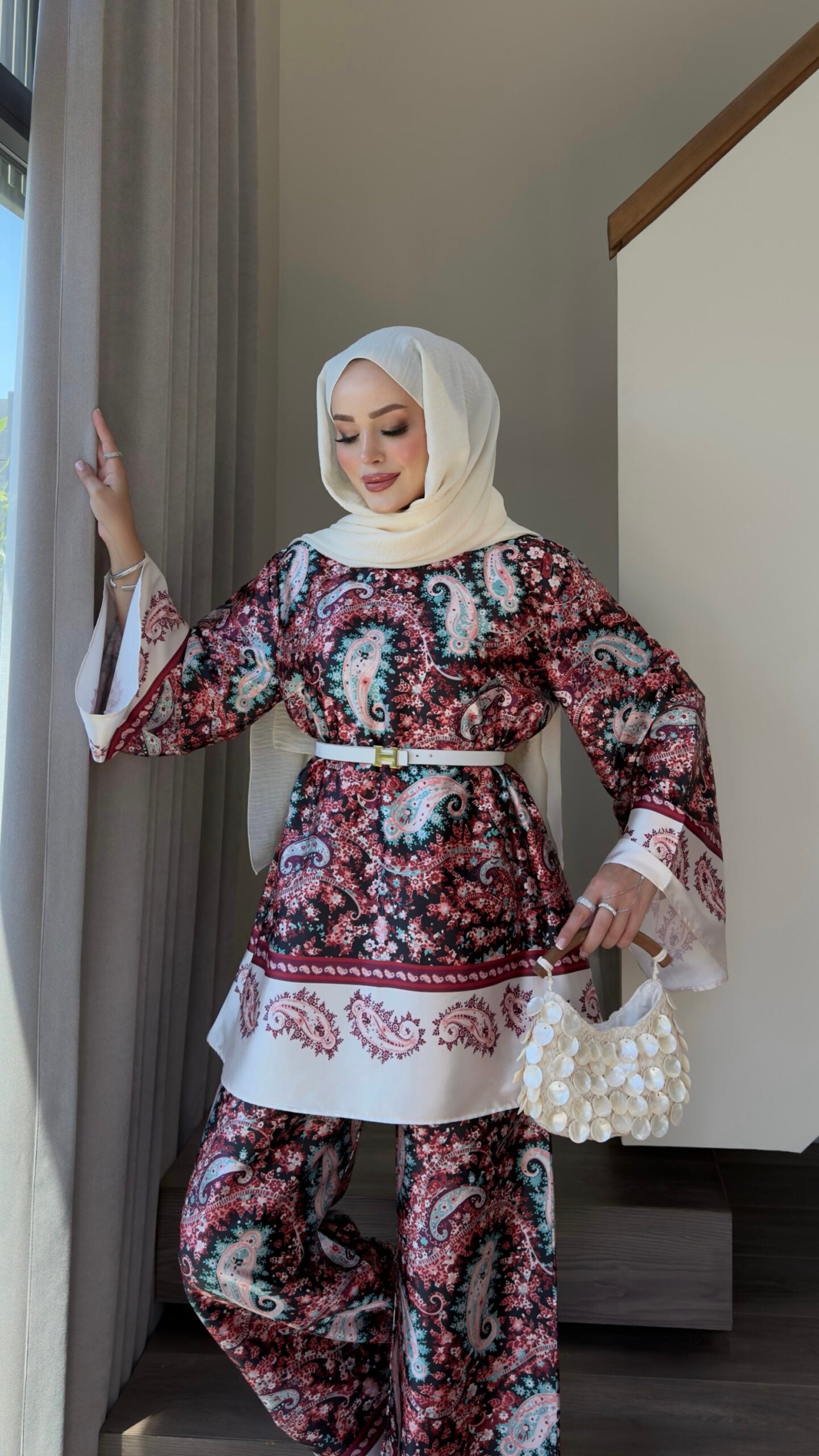 Etnika Desen Saten İkili Takım |  