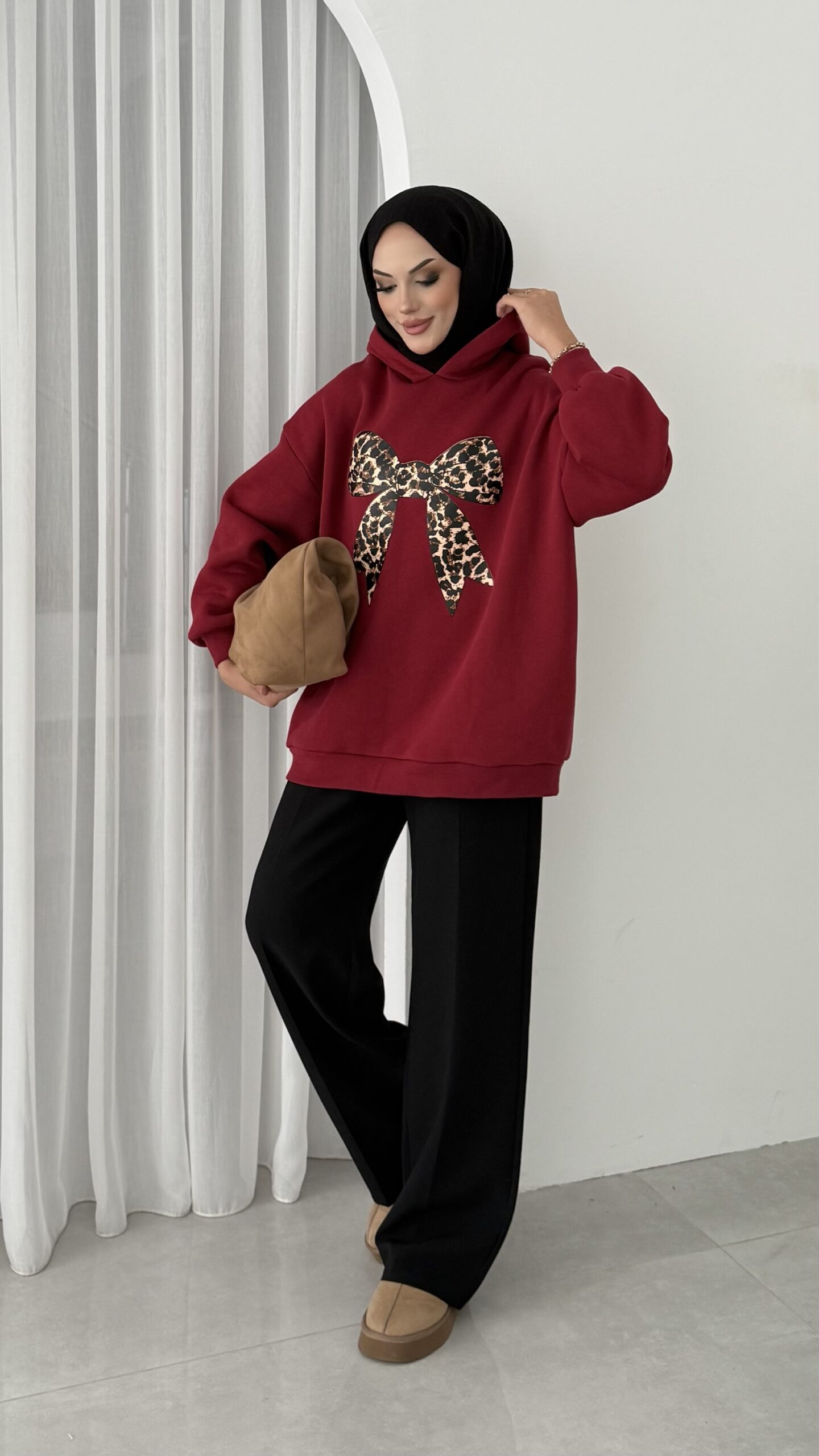 Kurdela Baskılı Şardonlu Sweatshirt |  