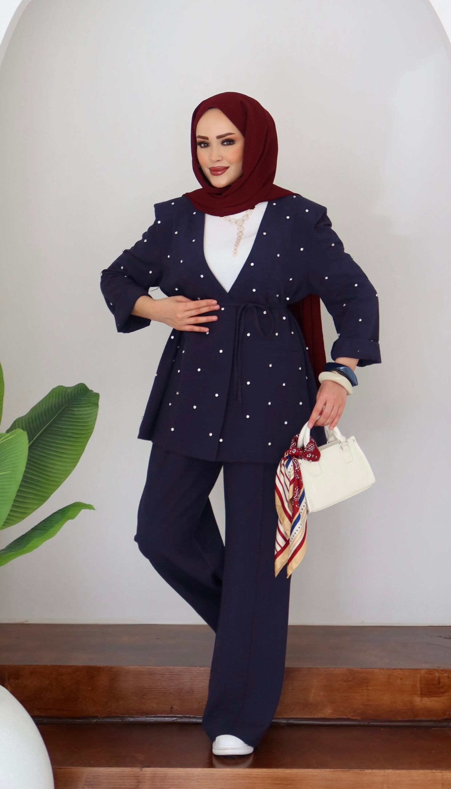 Shine Keten Ceket İkili Takım |  