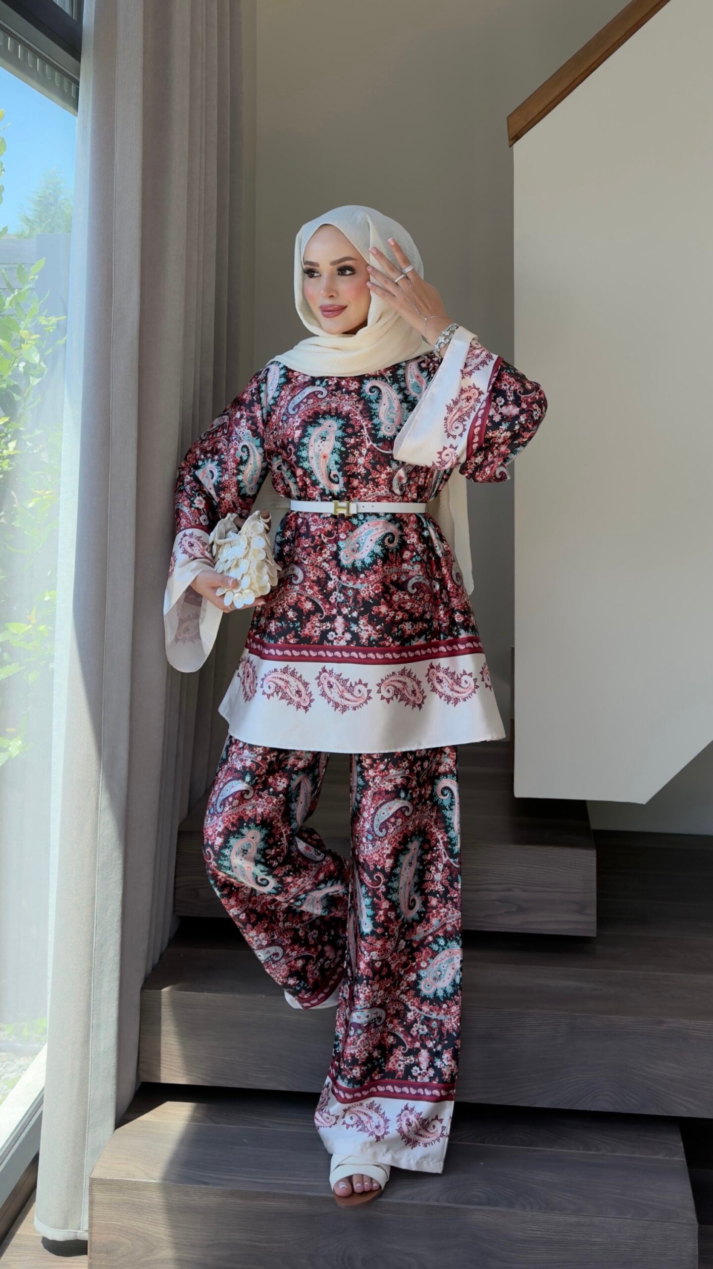 Etnika Desen Saten İkili Takım |  