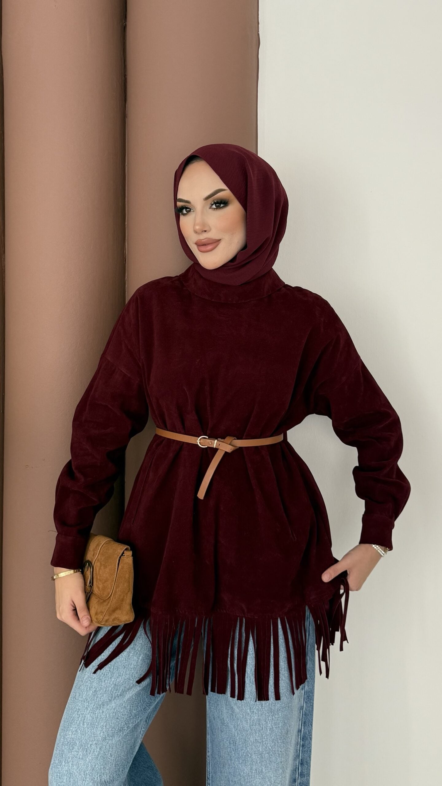 Autumn Süet Fırfırlı Tunik |  