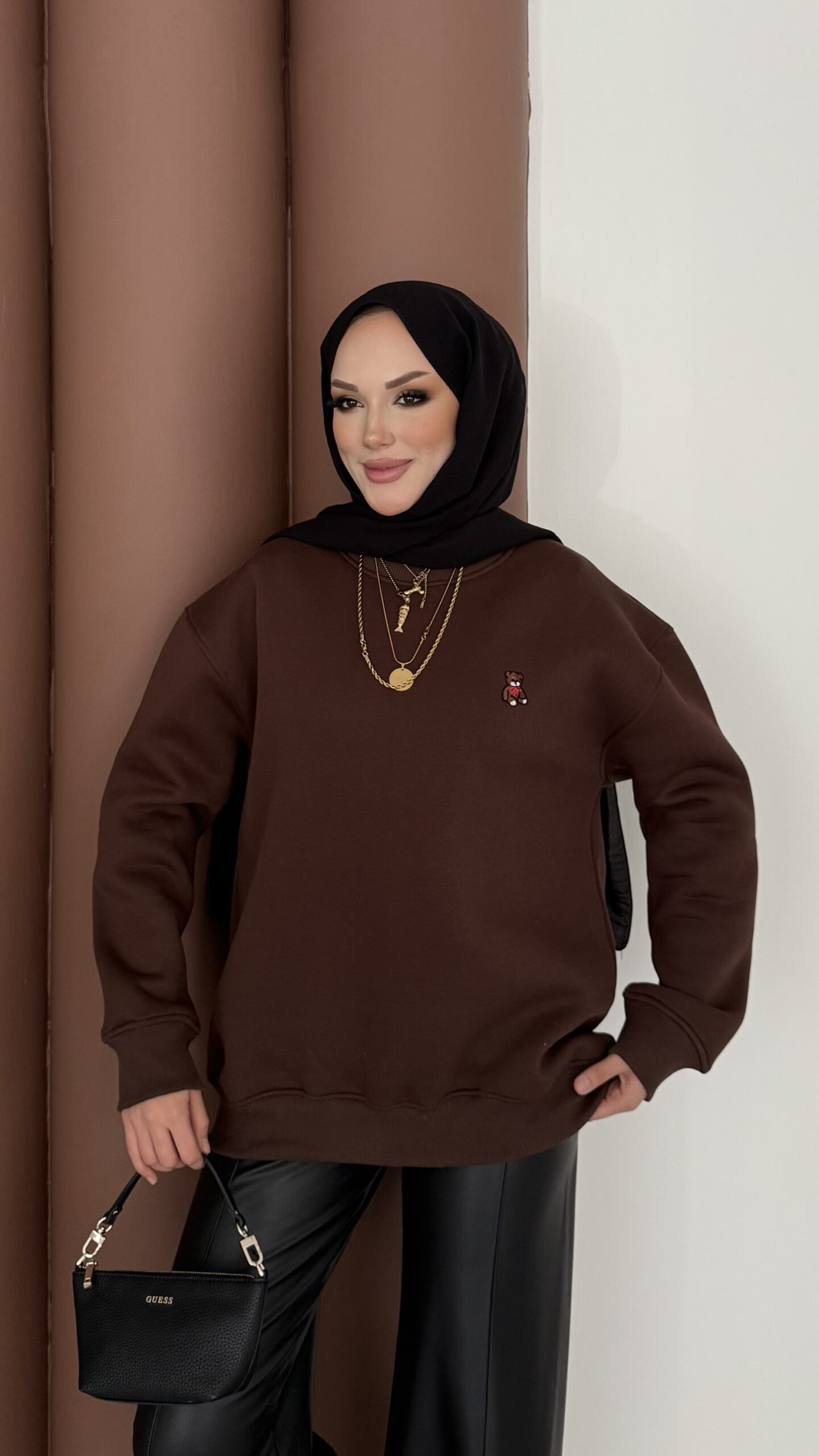 Ayıcık Baskılı Şardonlu Sweat |  