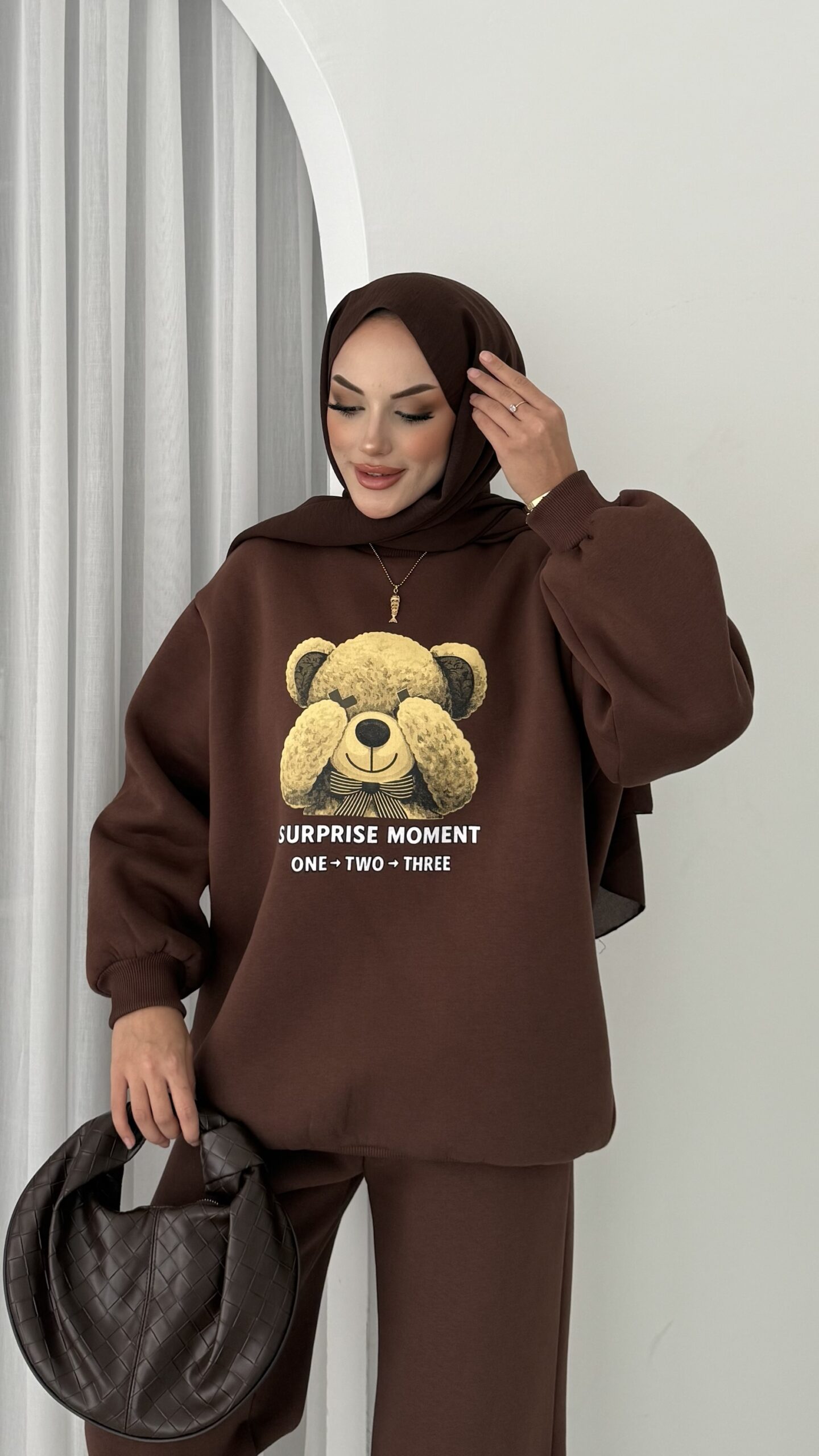 Puffy Şardonlu Sweat İkili Takım |  