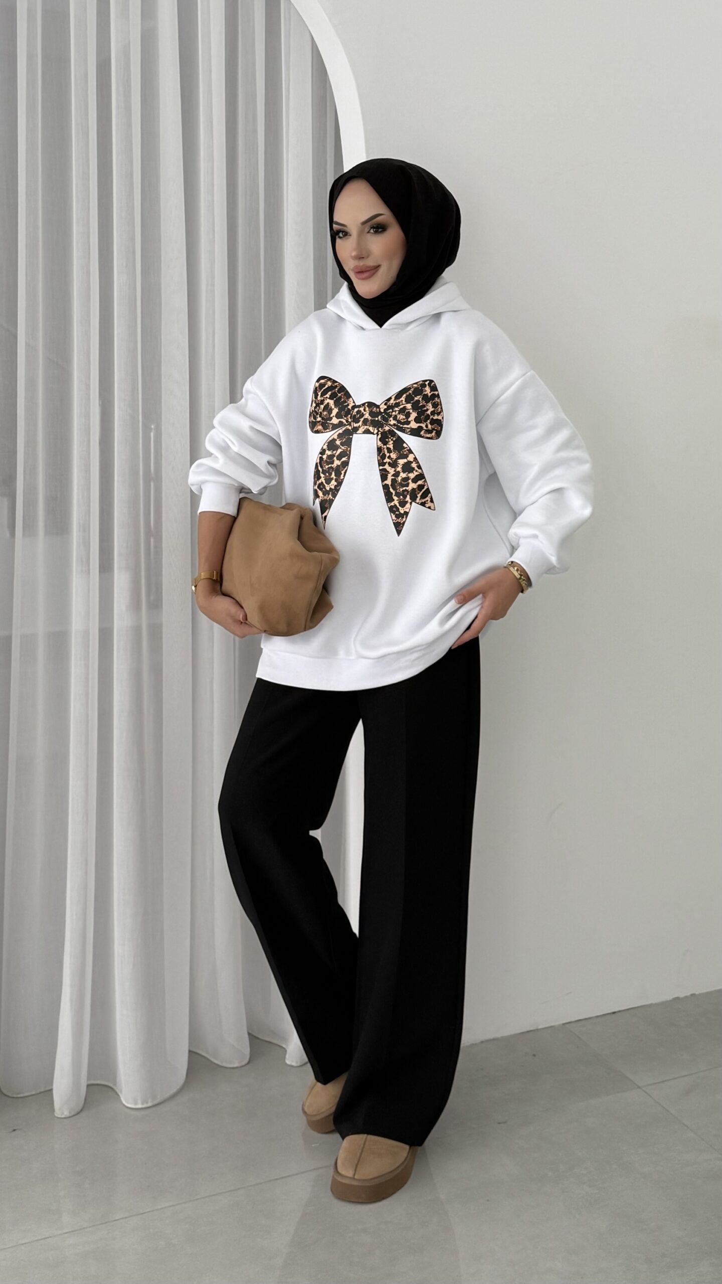 Kurdela Baskılı Şardonlu Sweatshirt |  