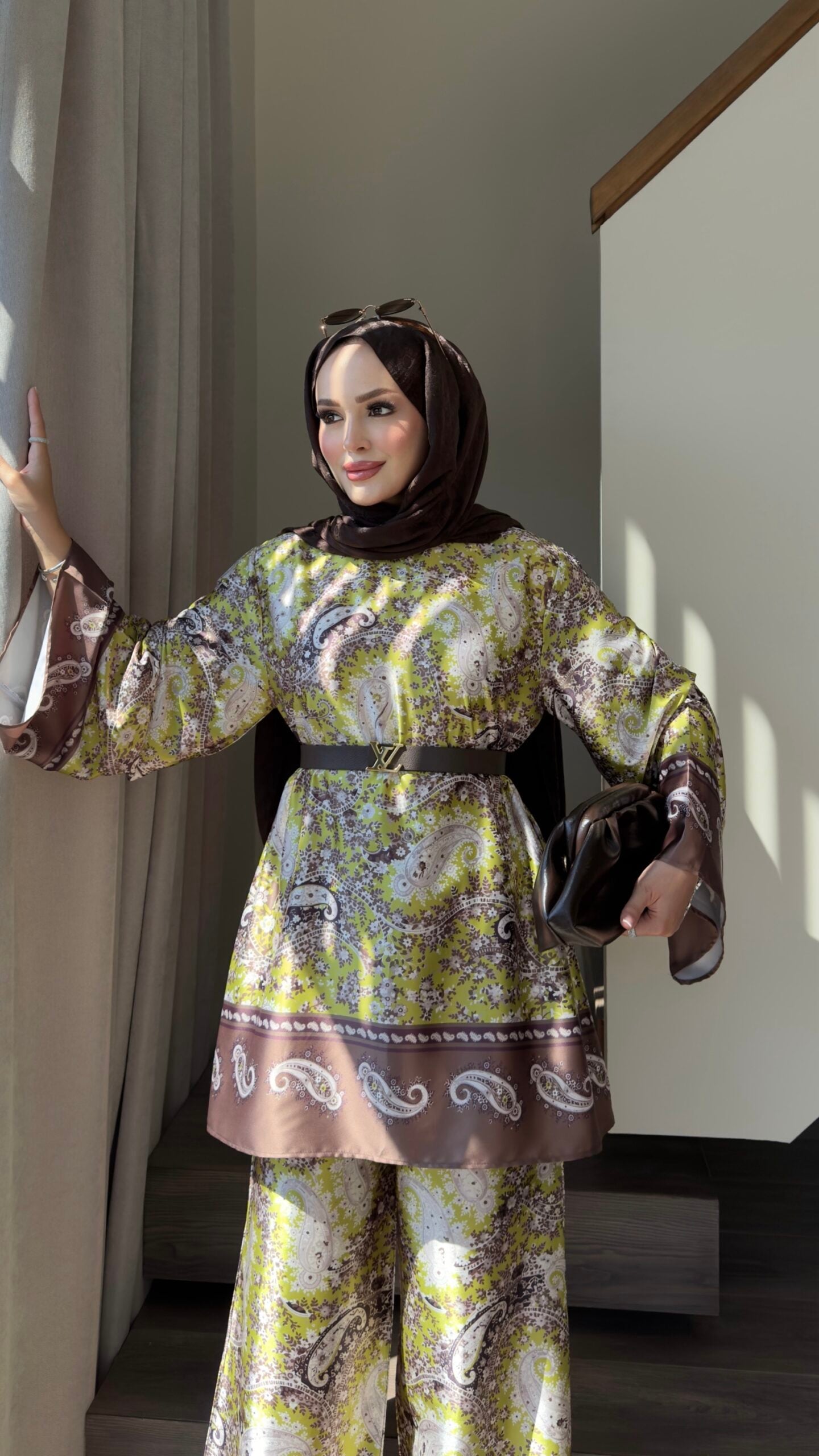 Etnika Desen Saten İkili Takım |  
