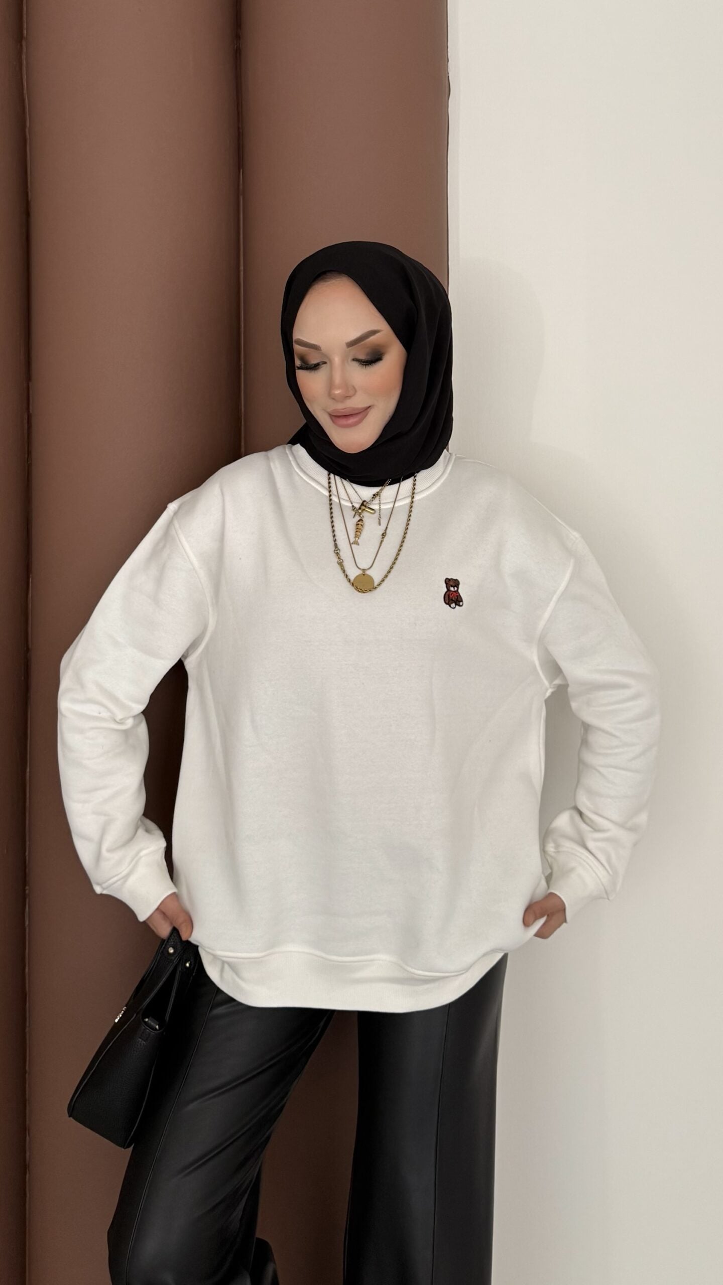 Ayıcık Baskılı Şardonlu Sweat |  