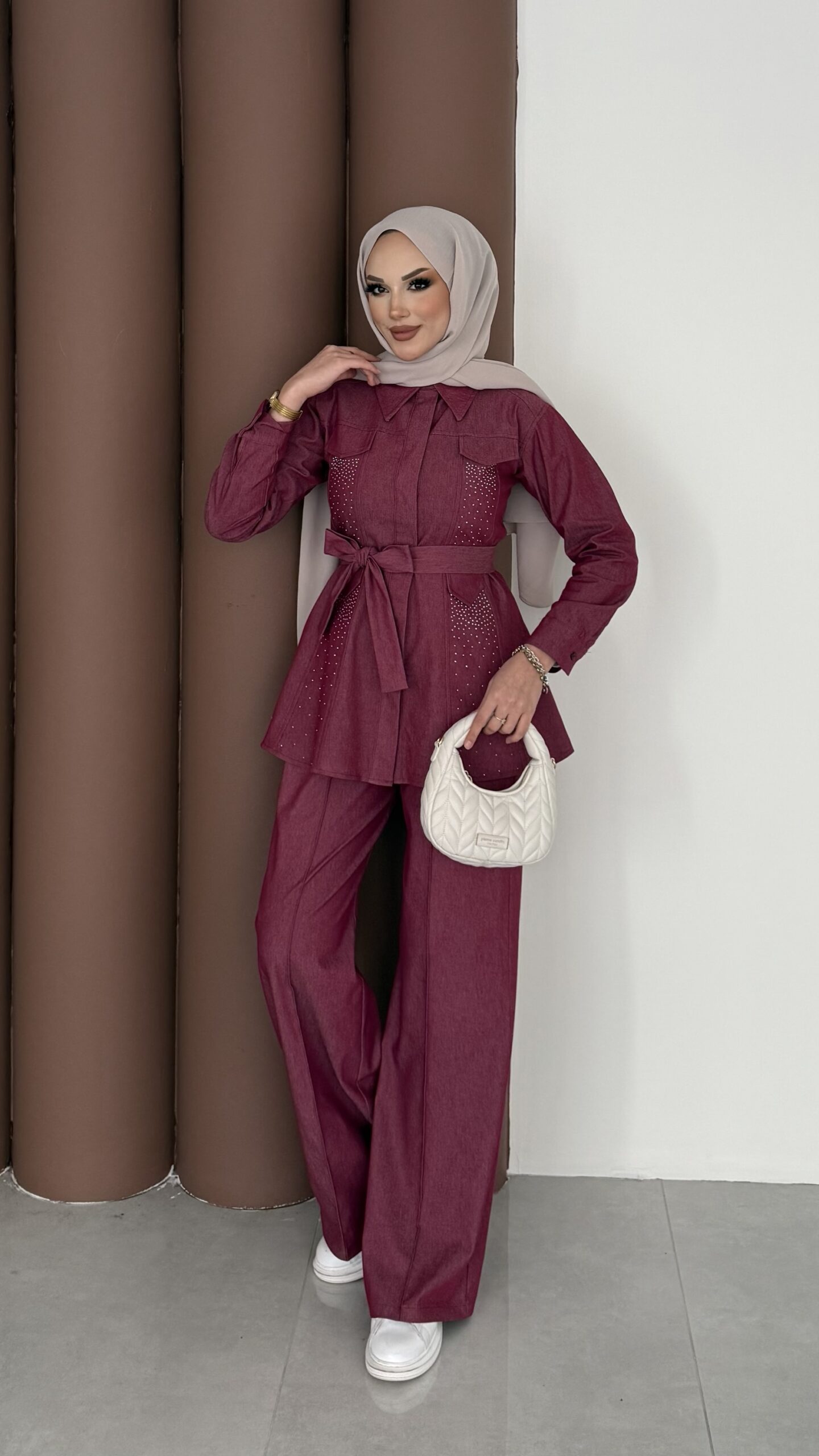 Belinda Premium Taşlı İkili Takım |  