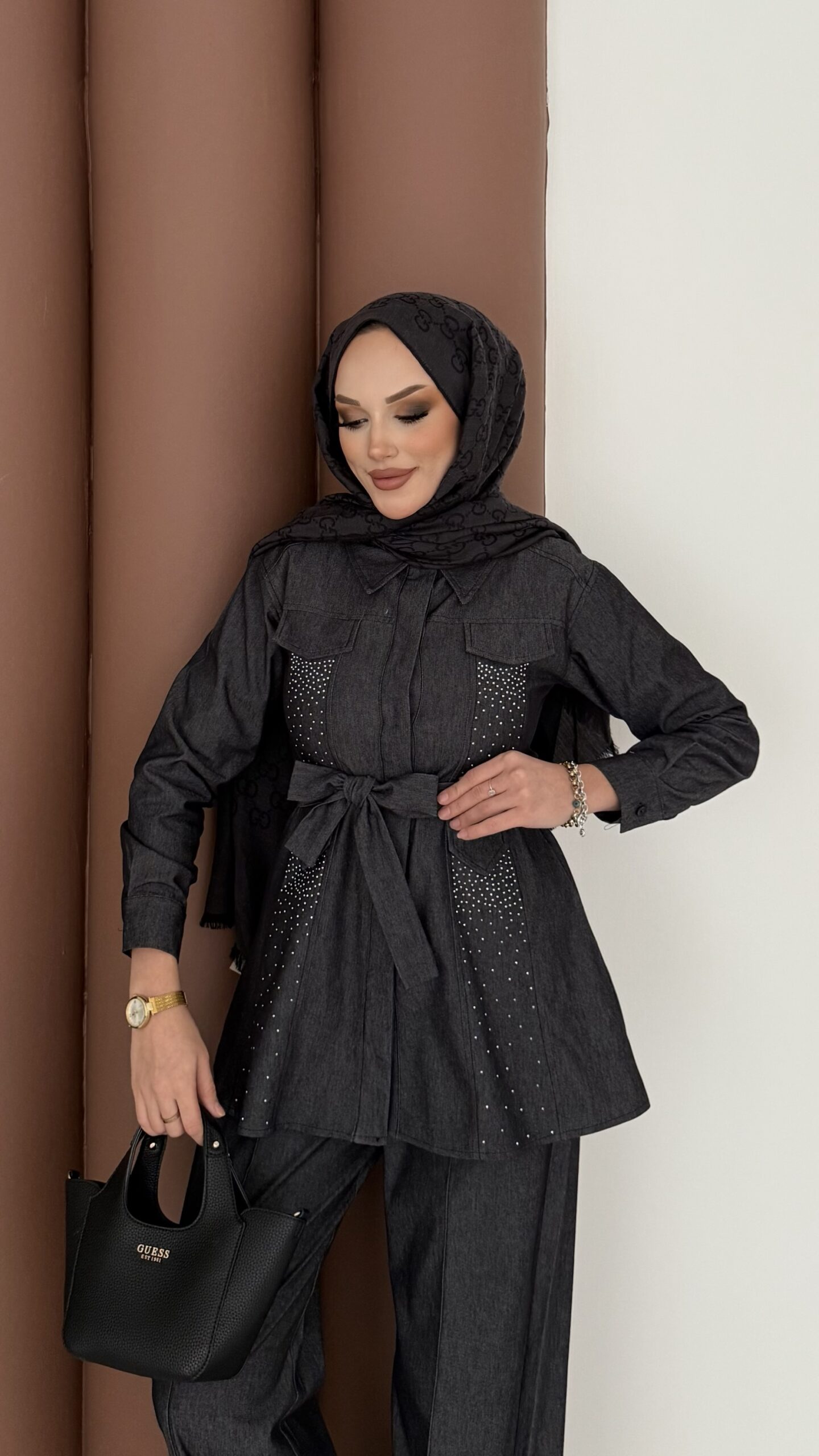 Belinda Premium Taşlı İkili Takım |  