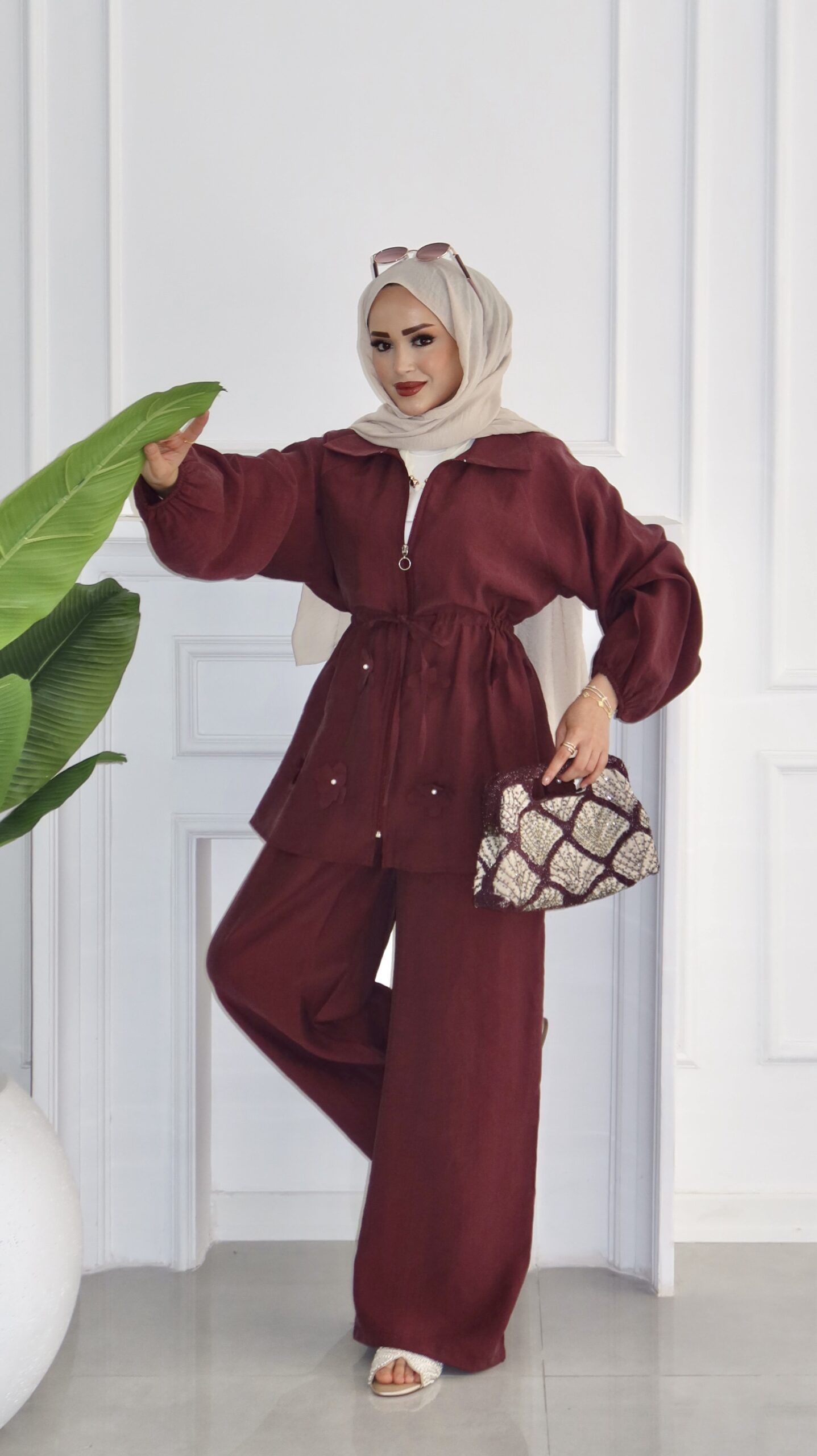 Flower İnci Tensel İkili Takım |  