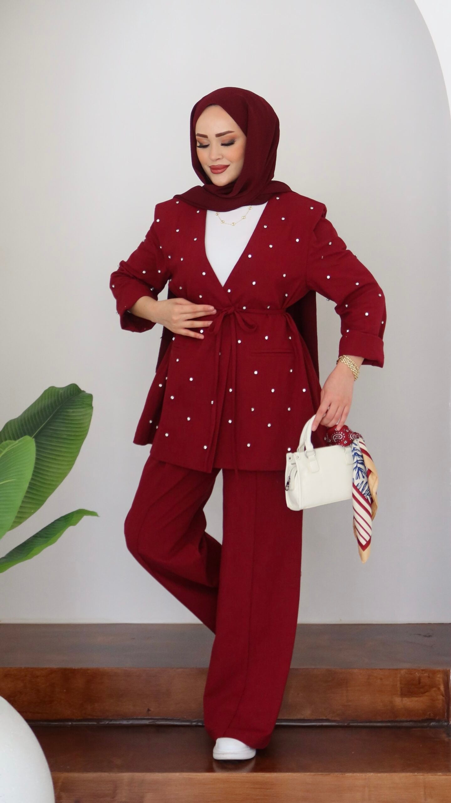 Shine Keten Ceket İkili Takım |  