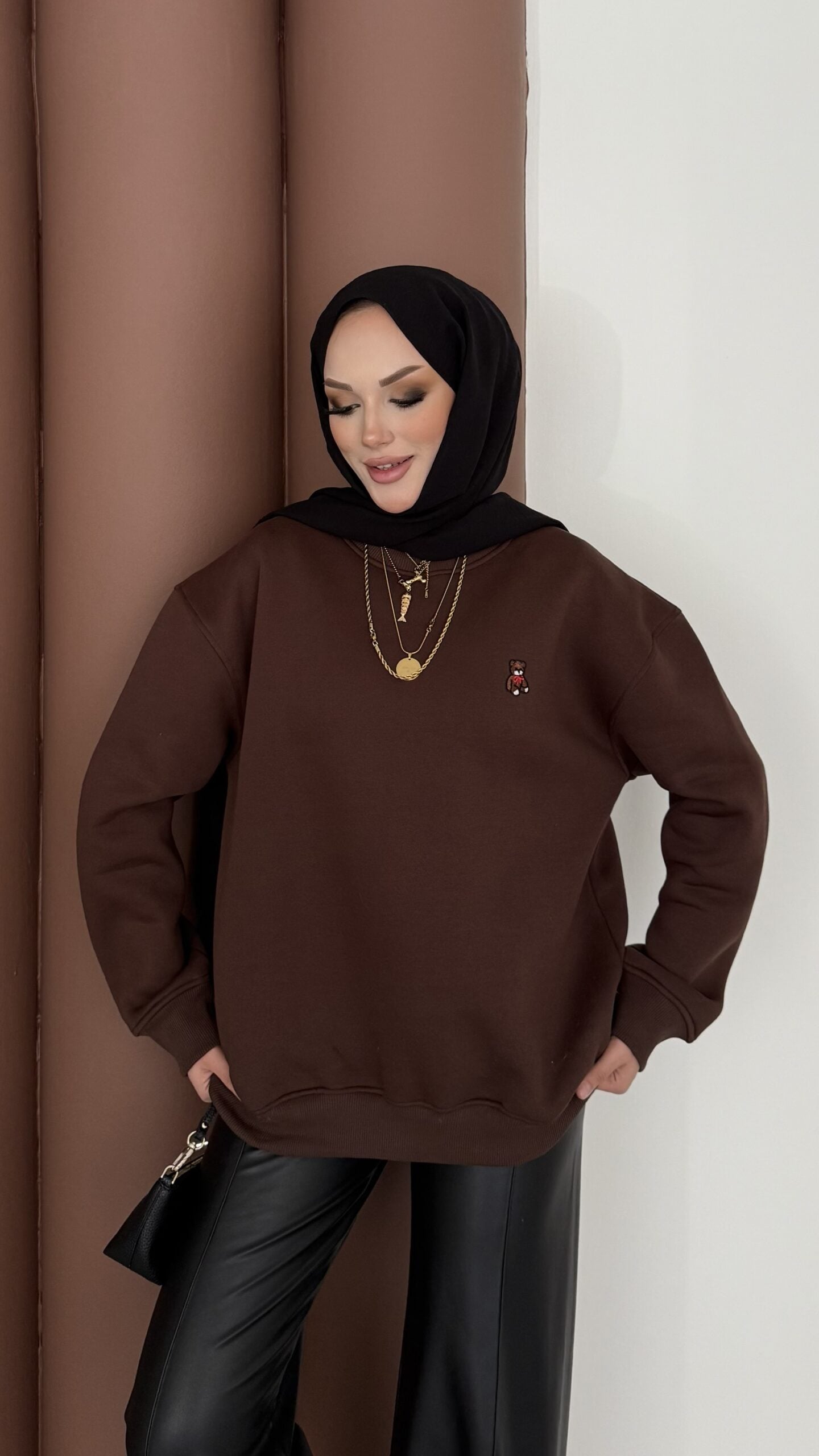 Ayıcık Baskılı Şardonlu Sweat |  