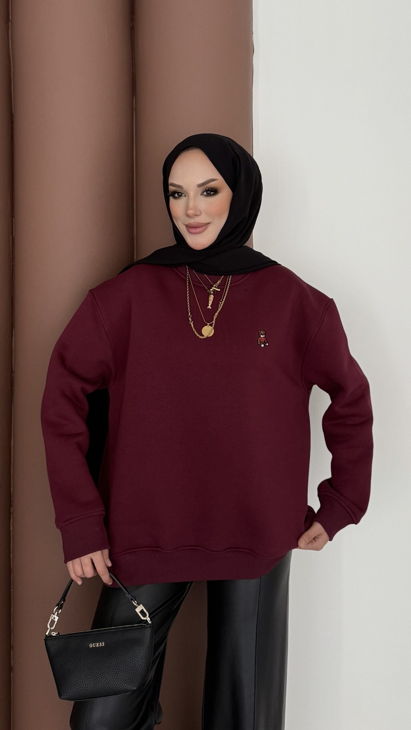 Ayıcık Baskılı Şardonlu Sweat |  