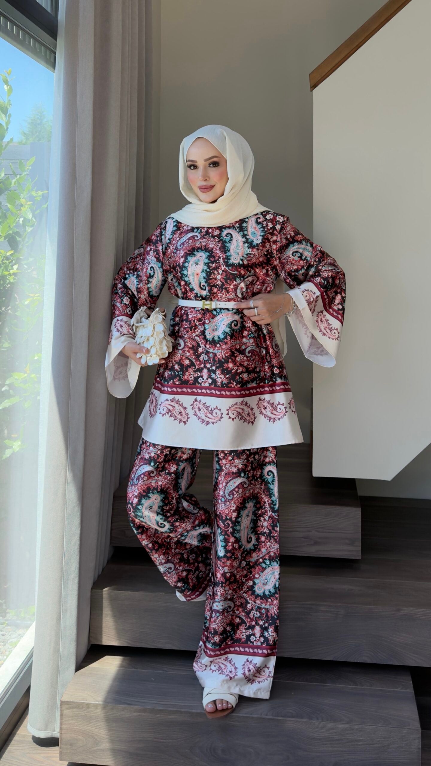 Etnika Desen Saten İkili Takım |  