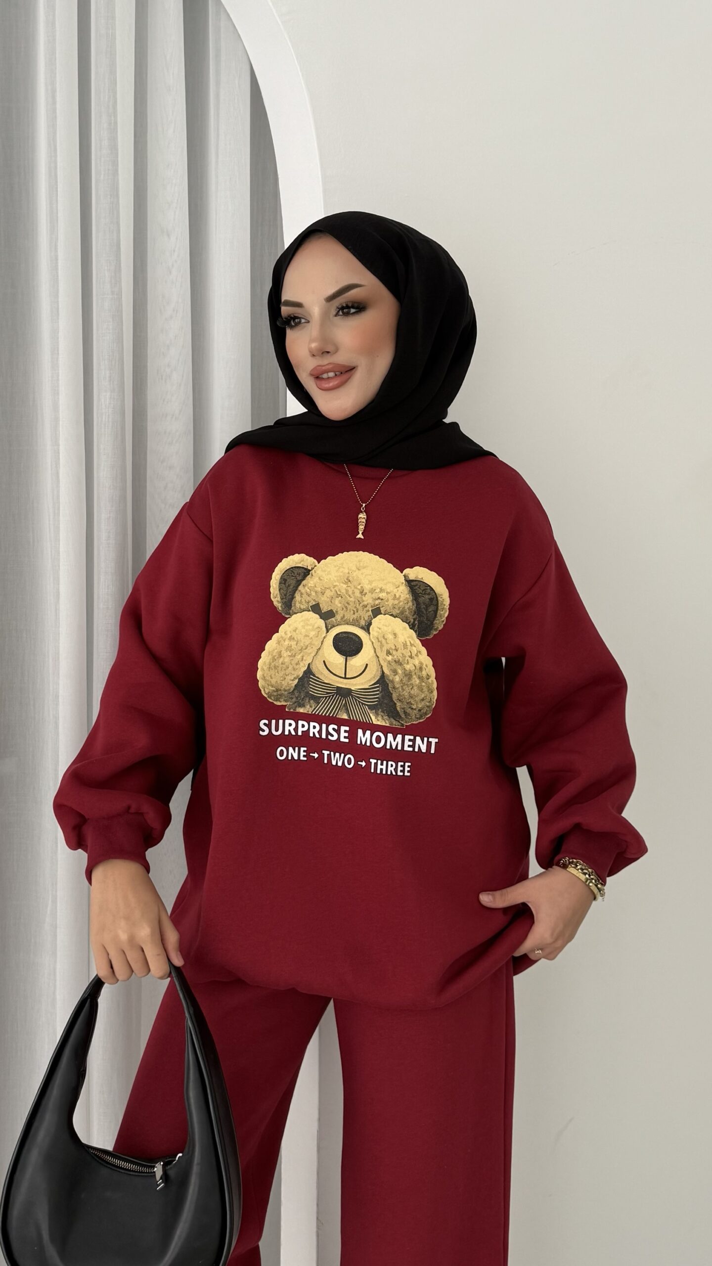 Puffy Şardonlu Sweat İkili Takım |  