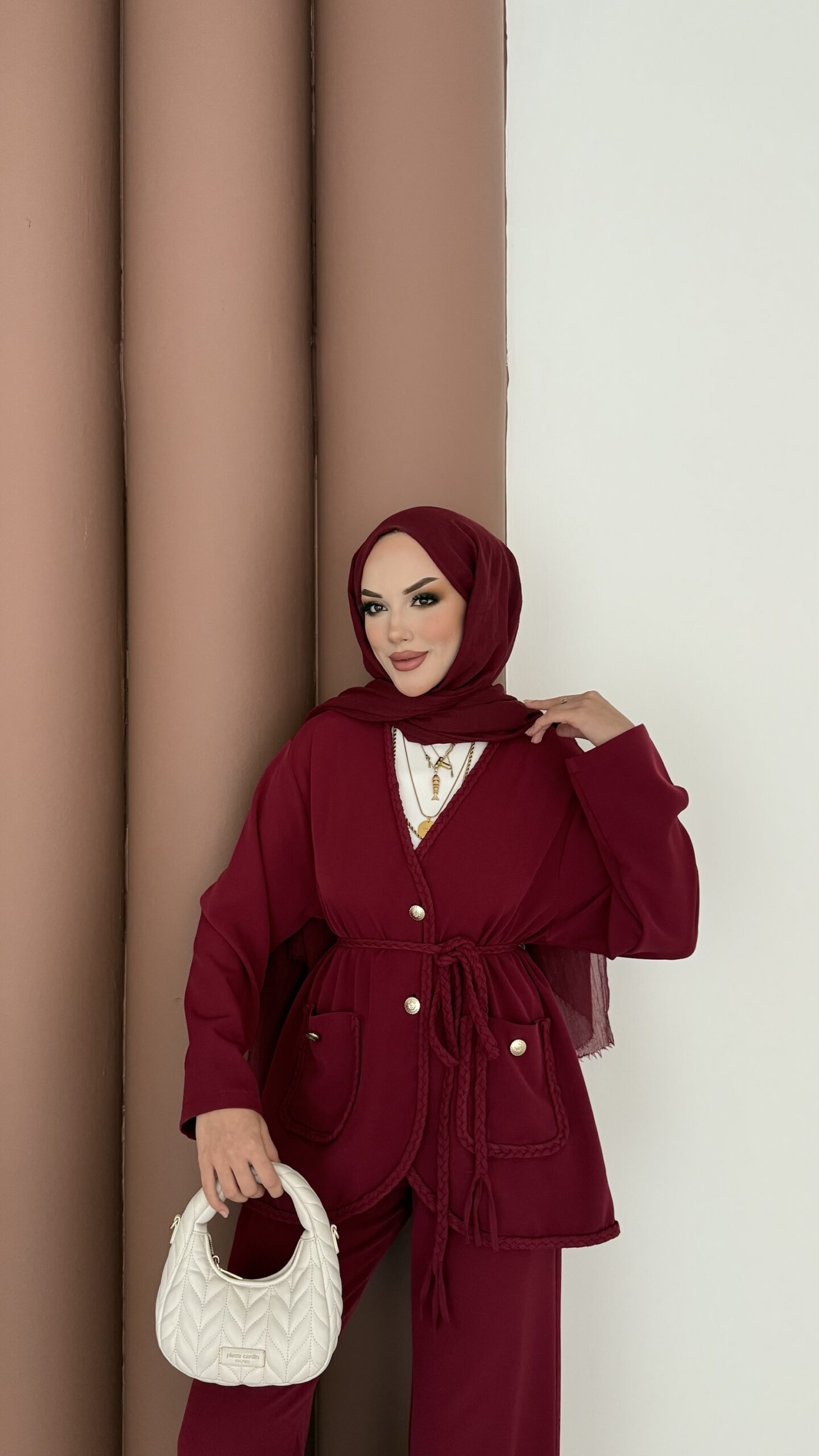 BuQlet Örgü Kemerli İkili Takım |  
