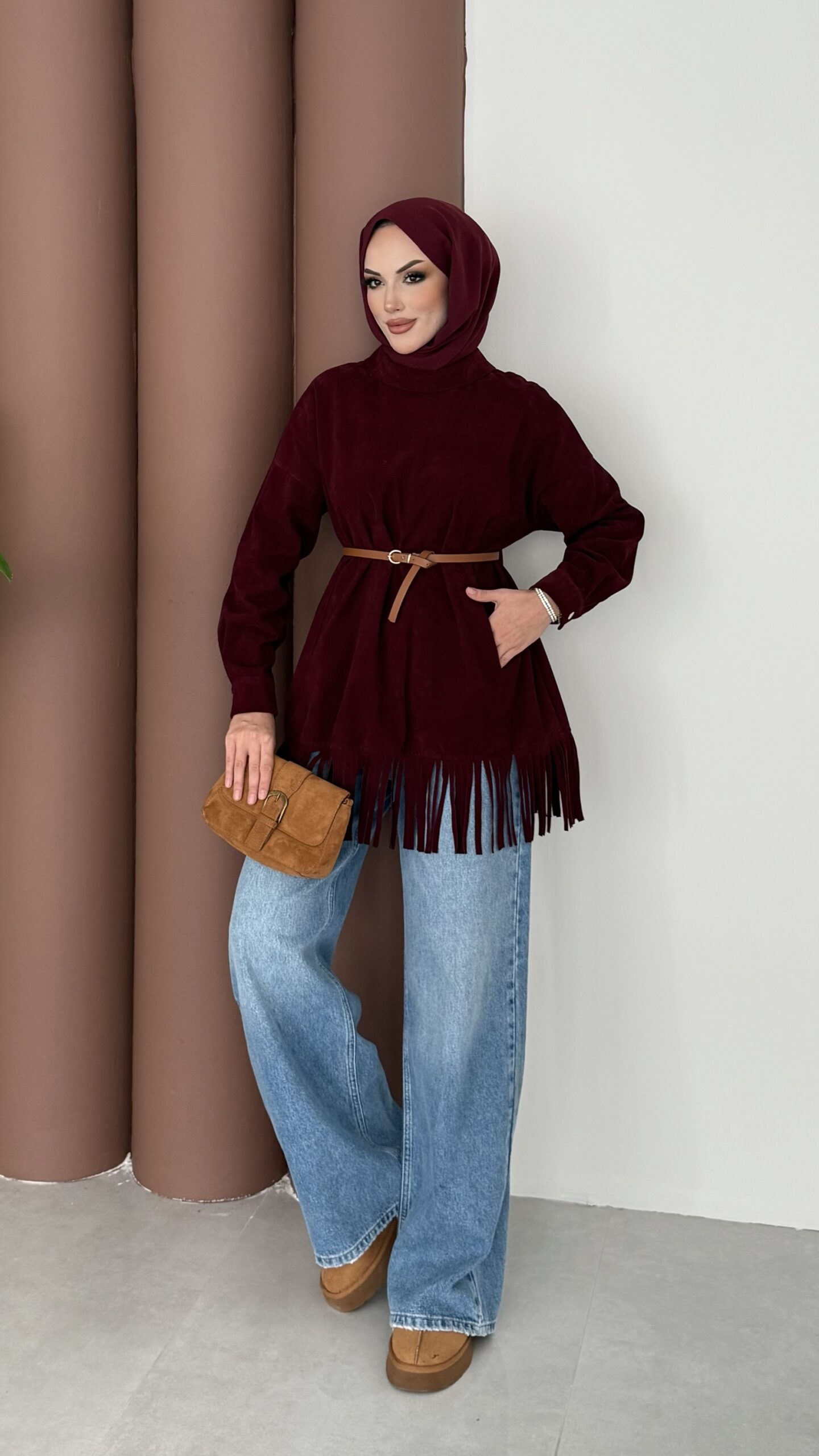 Autumn Süet Fırfırlı Tunik |  