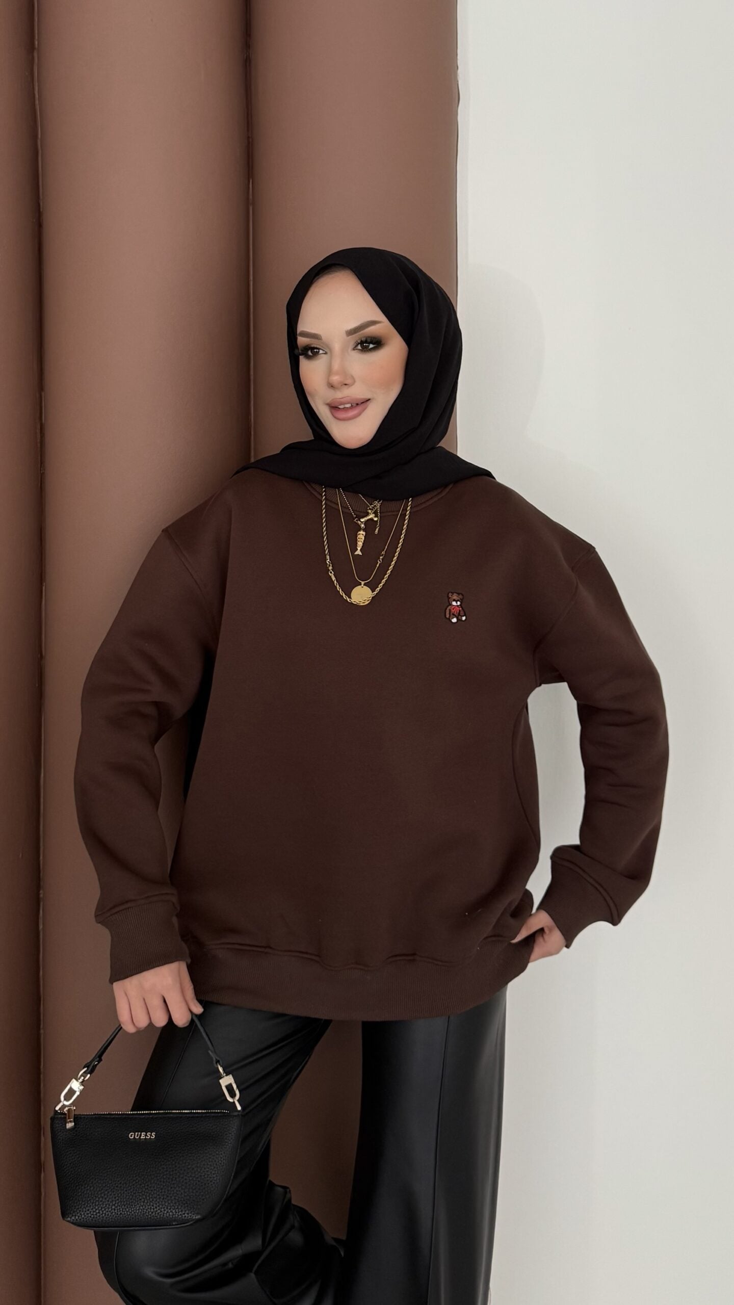 Ayıcık Baskılı Şardonlu Sweat |  