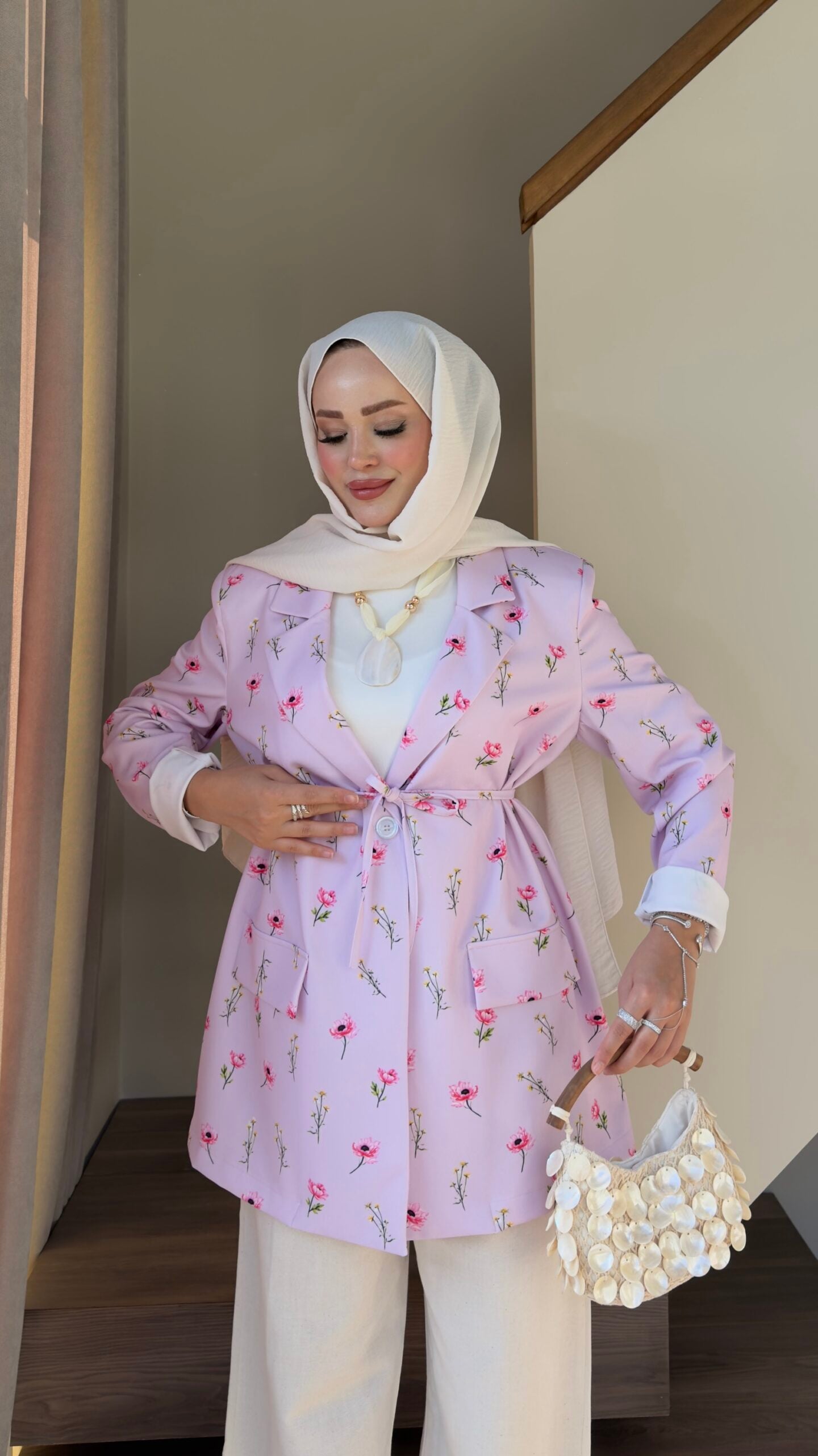 Çiçek Desenli Blazer Ceket |  