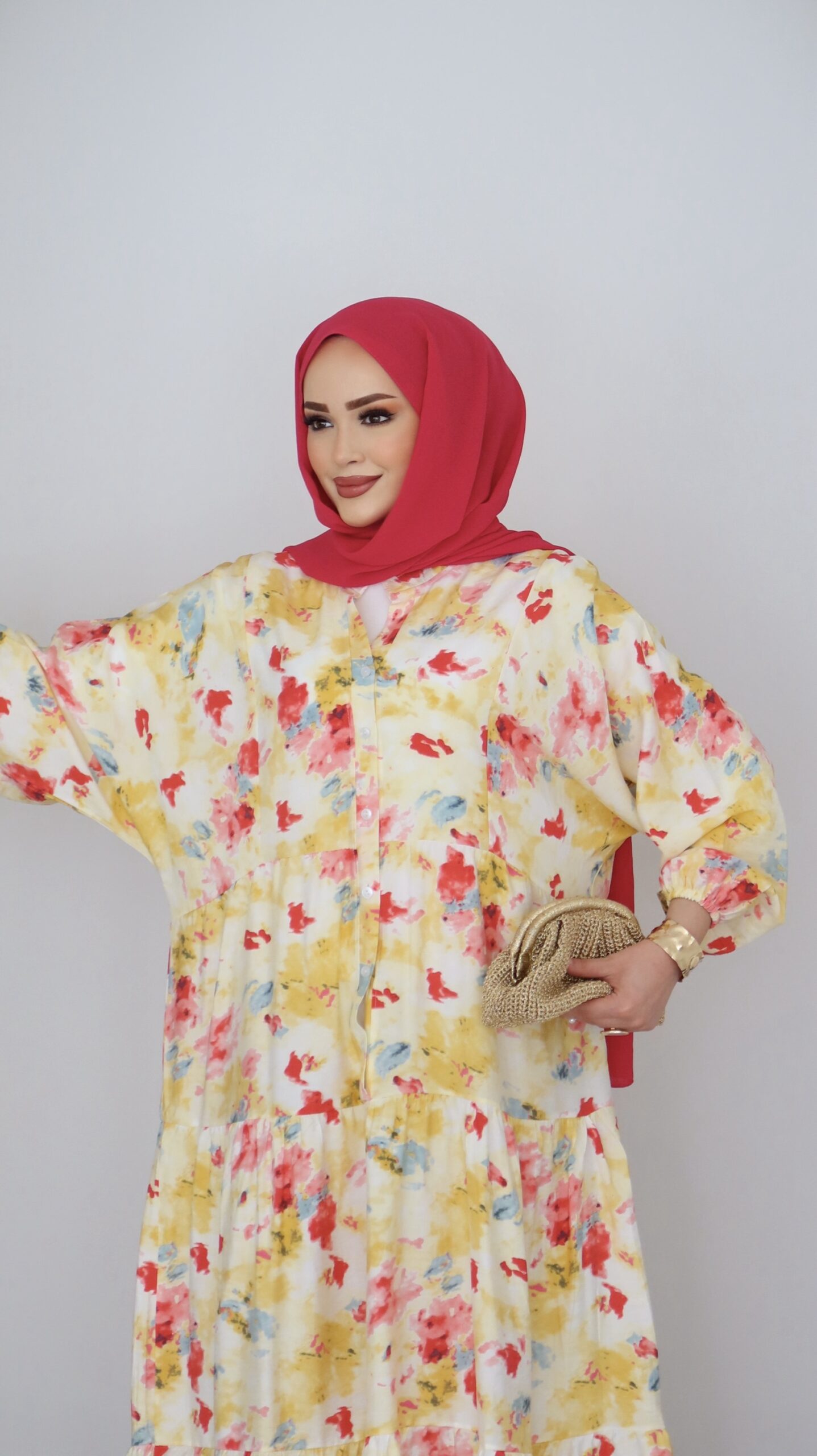 Mango Etnik Desenli Tensel Elbise |  