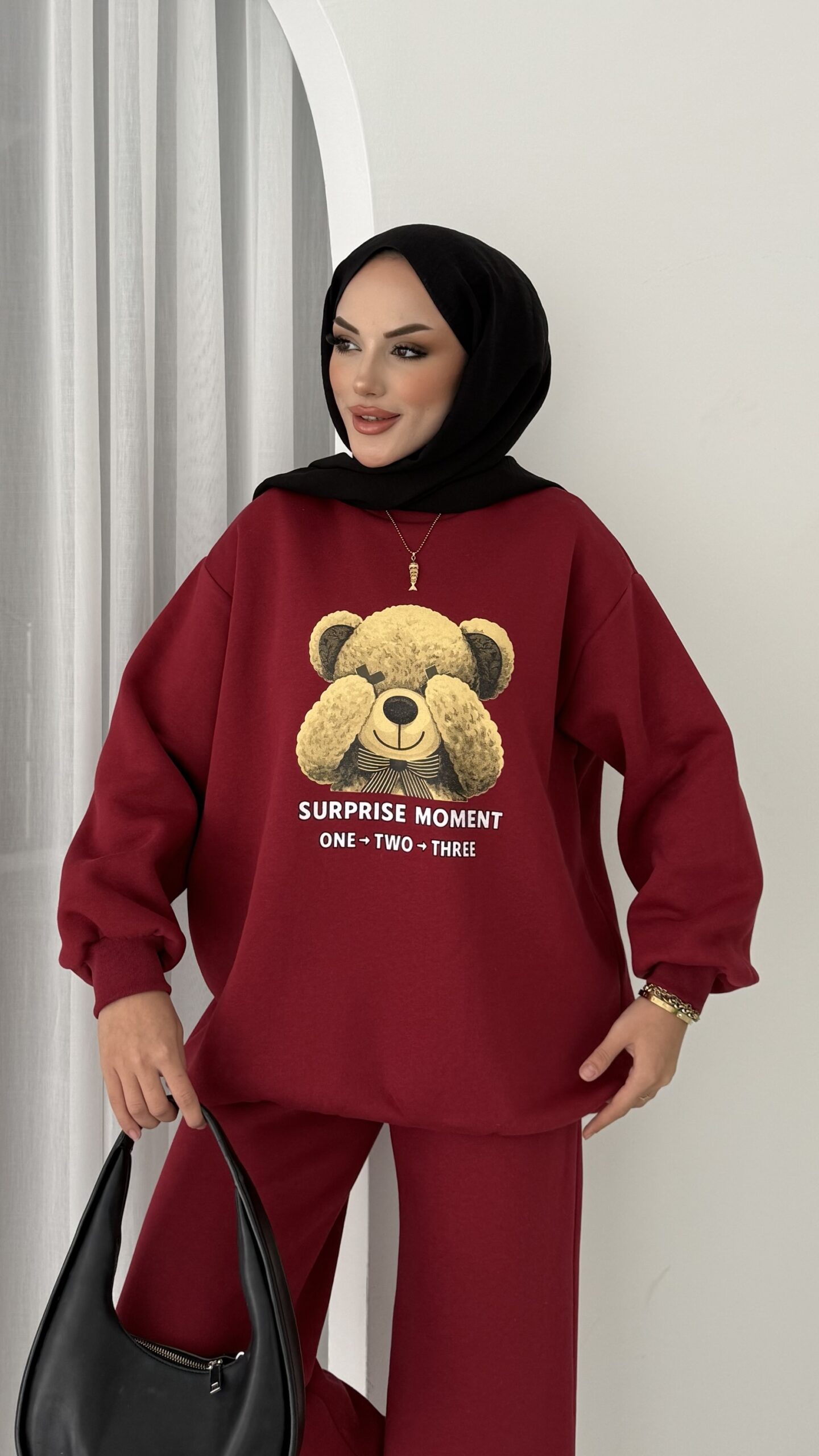 Puffy Şardonlu Sweat İkili Takım |  