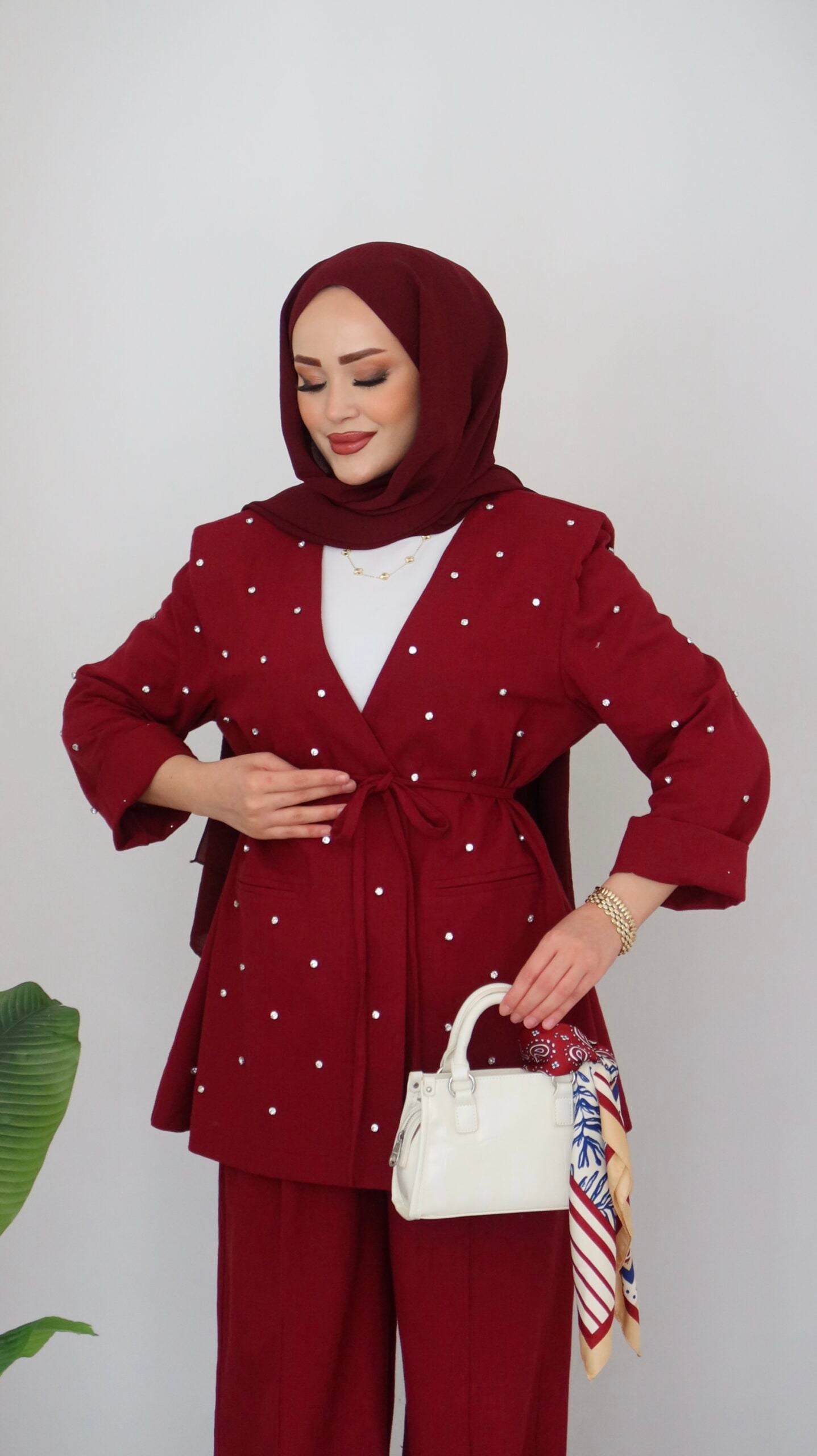Shine Keten Ceket İkili Takım |  