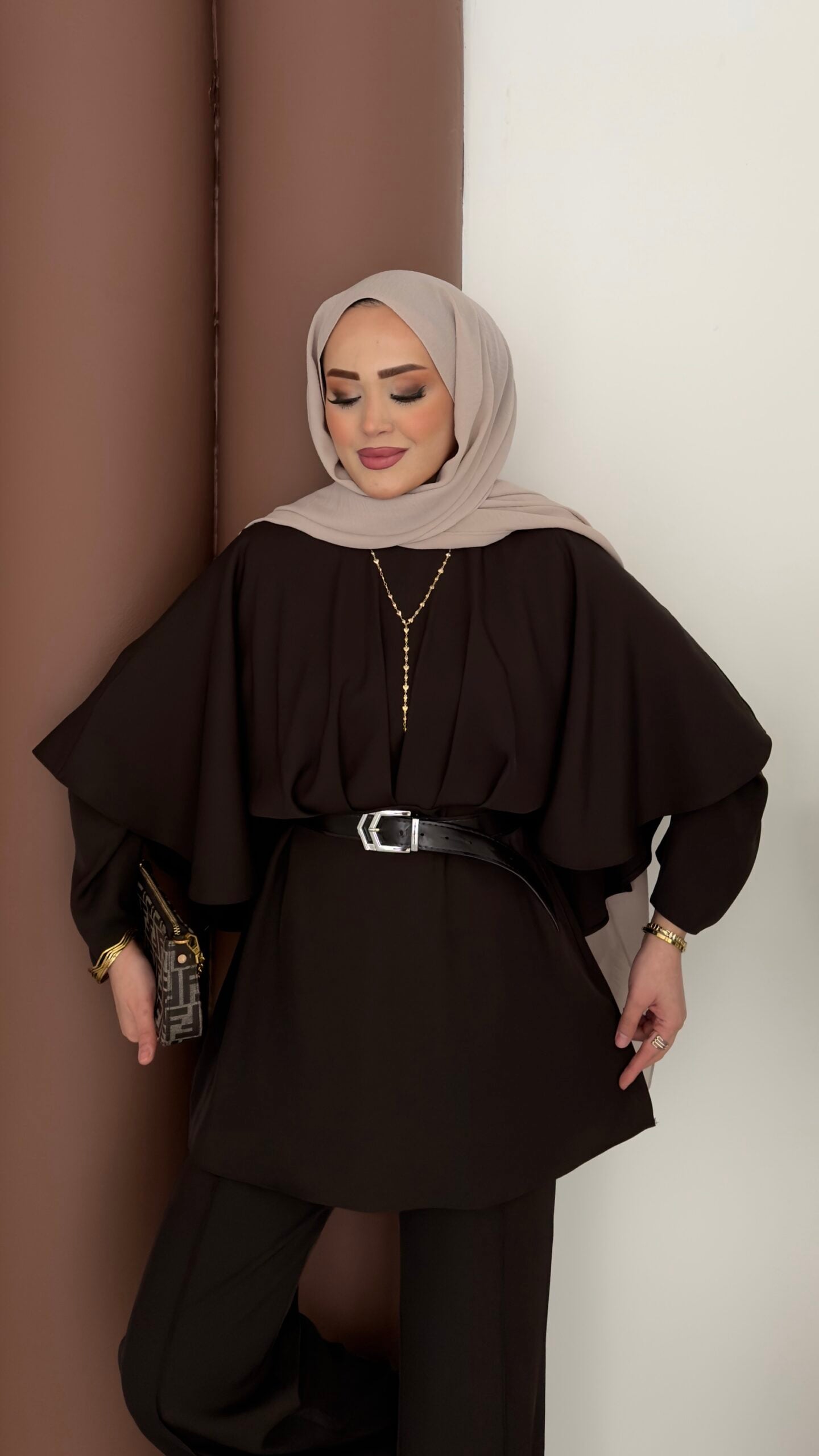 Arabic Pelerinli Modal İkili Takım |  