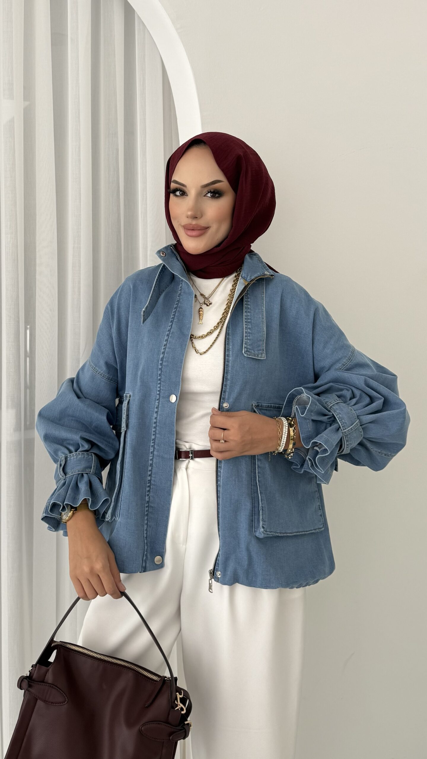 Touch Denim Bomber Ceket |  