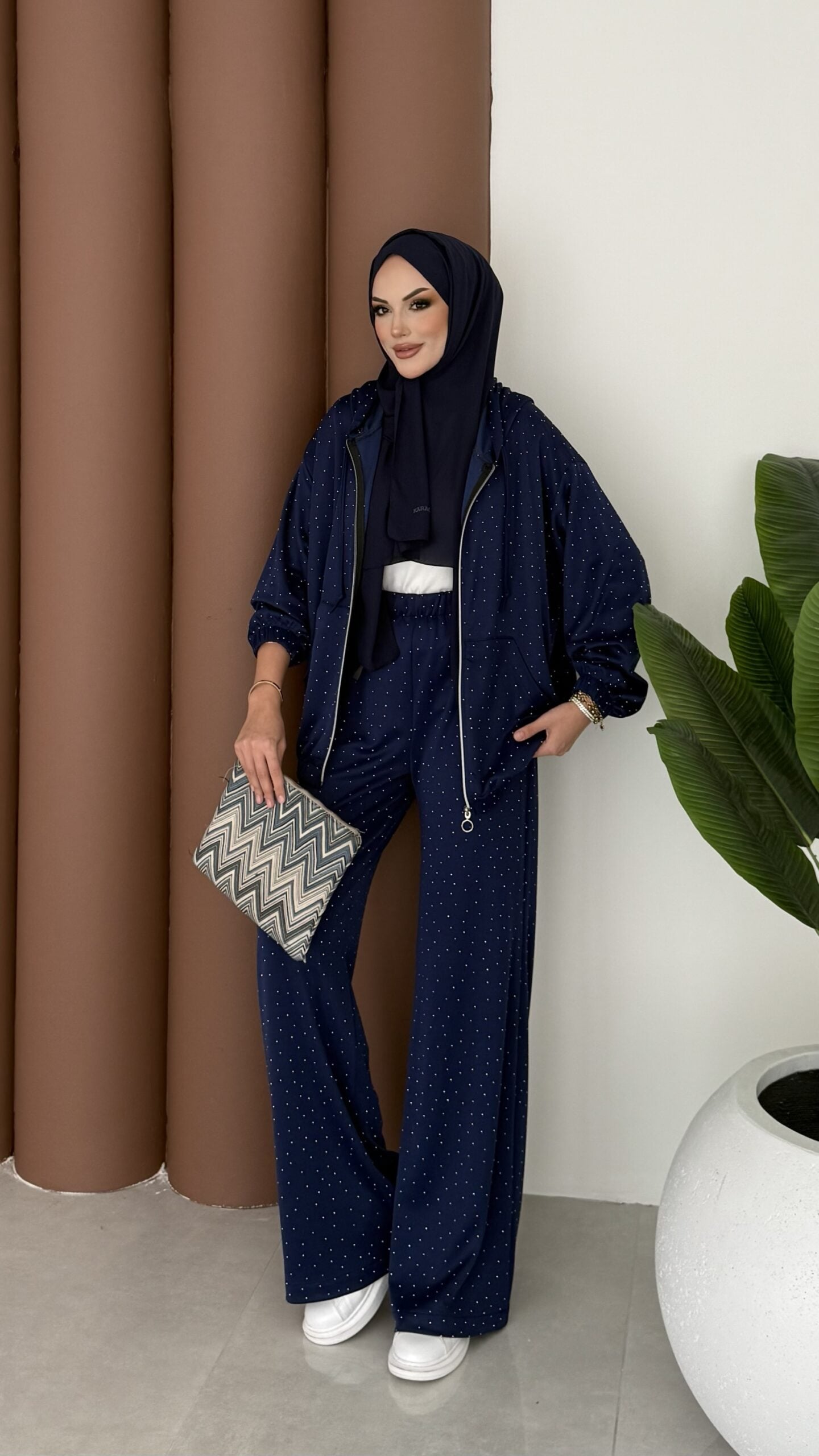 Fashion Taşlı Bomber İkili Takım |  