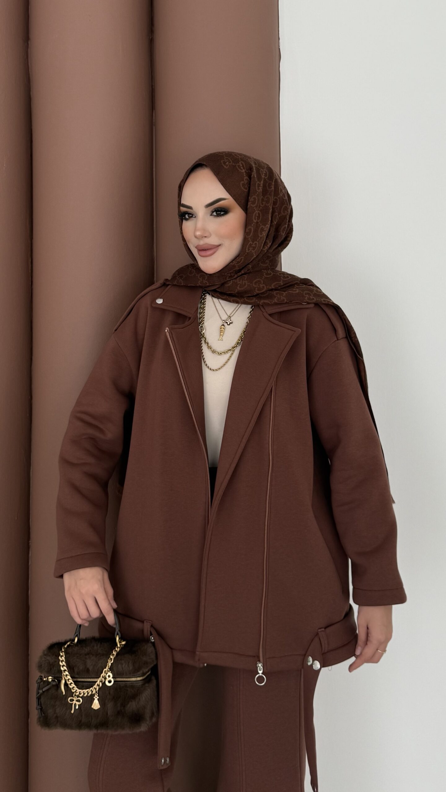 Blok Premium Şardonlu Ceket İkili Takım |  
