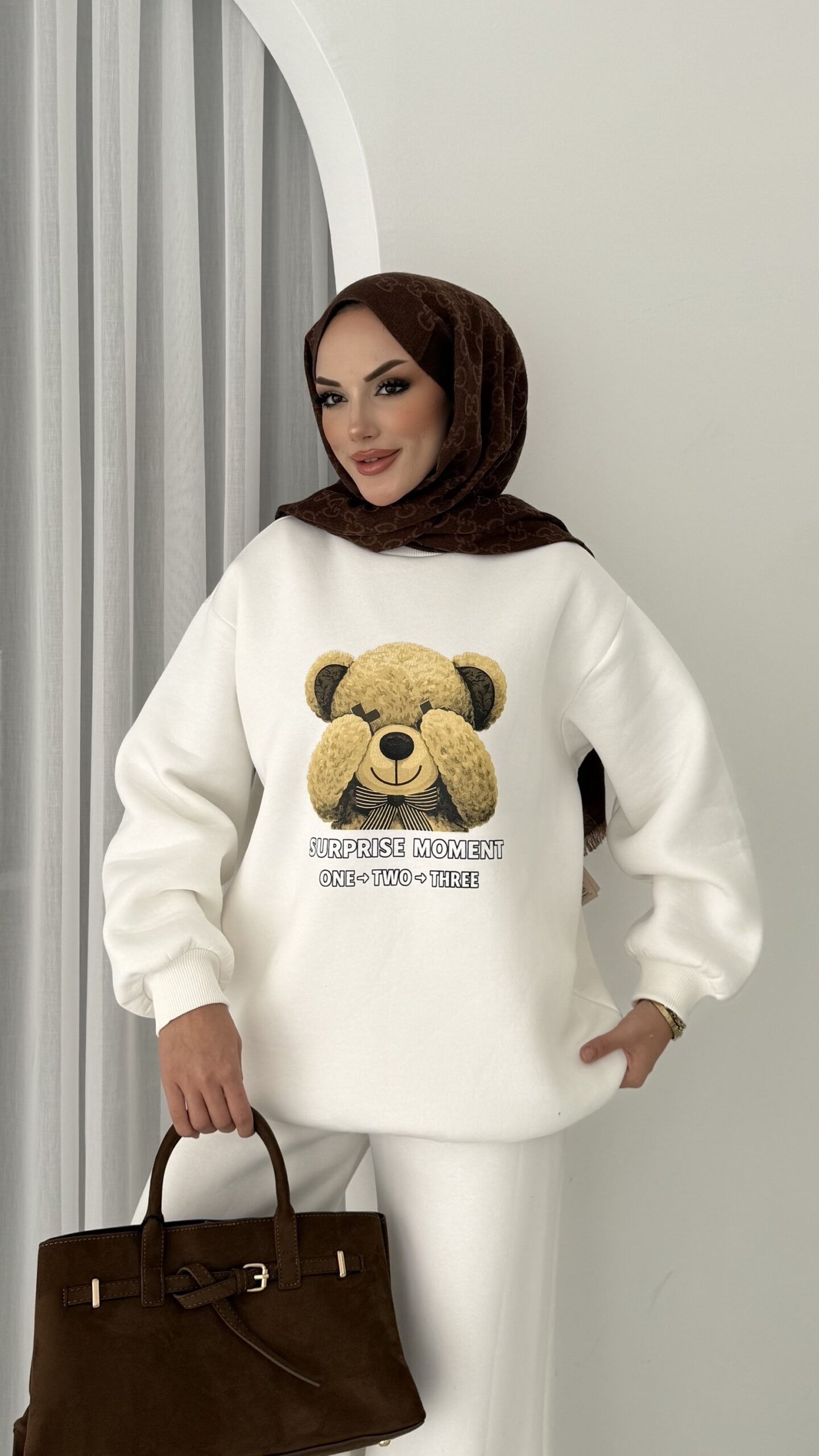 Puffy Şardonlu Sweat İkili Takım |  