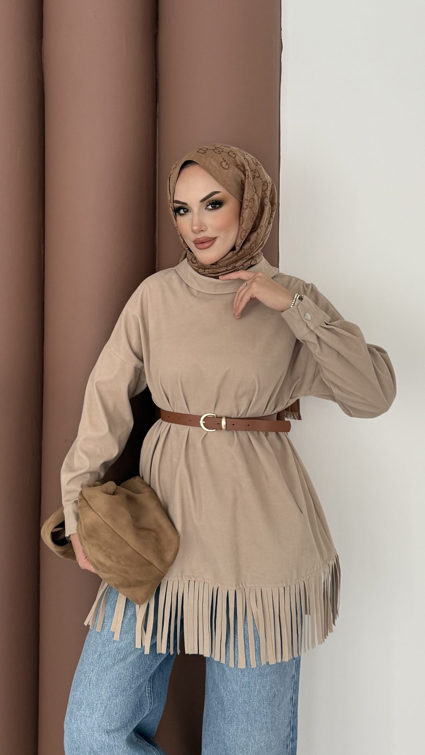 Autumn Süet Fırfırlı Tunik |  