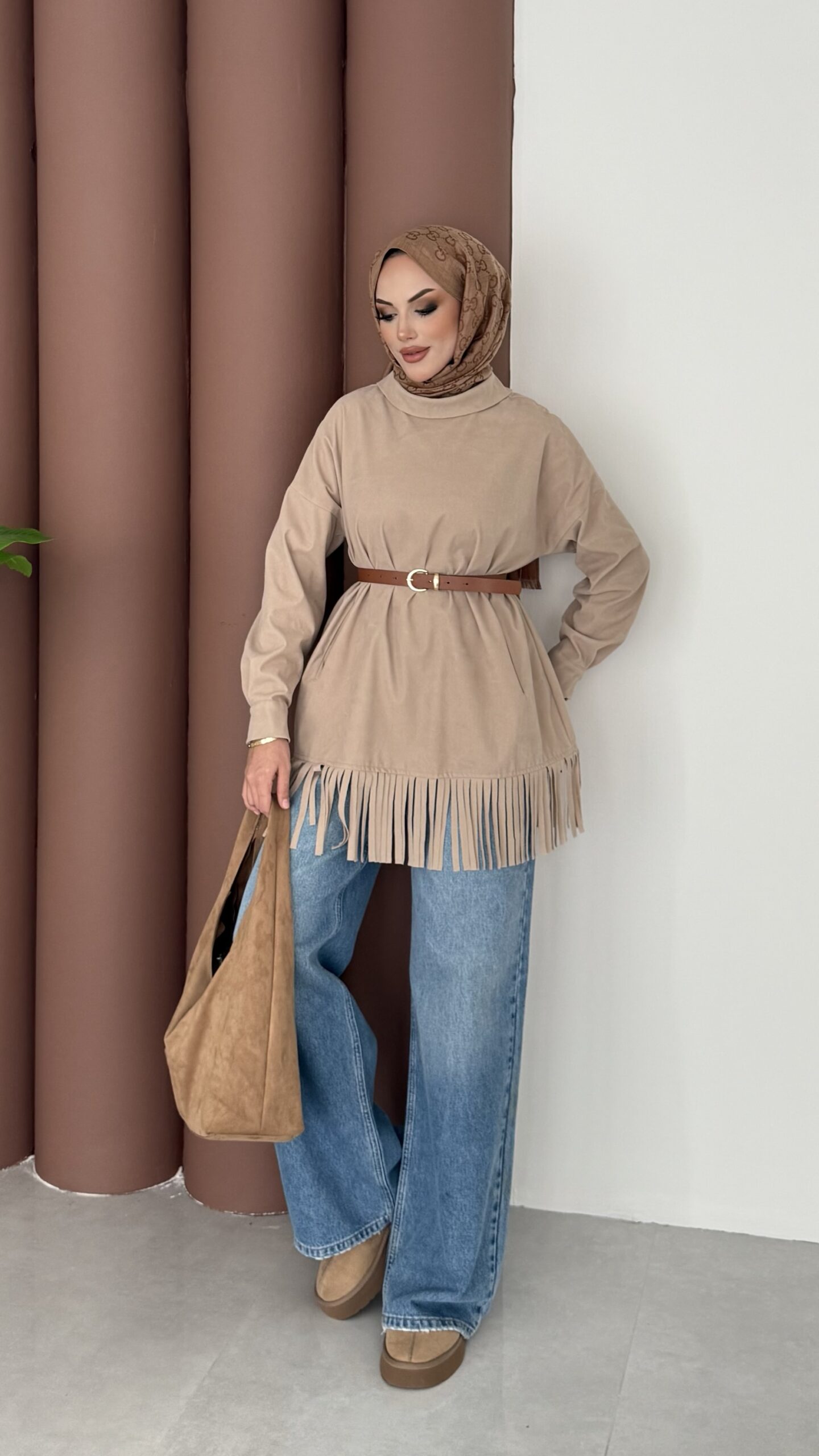 Autumn Süet Fırfırlı Tunik |  