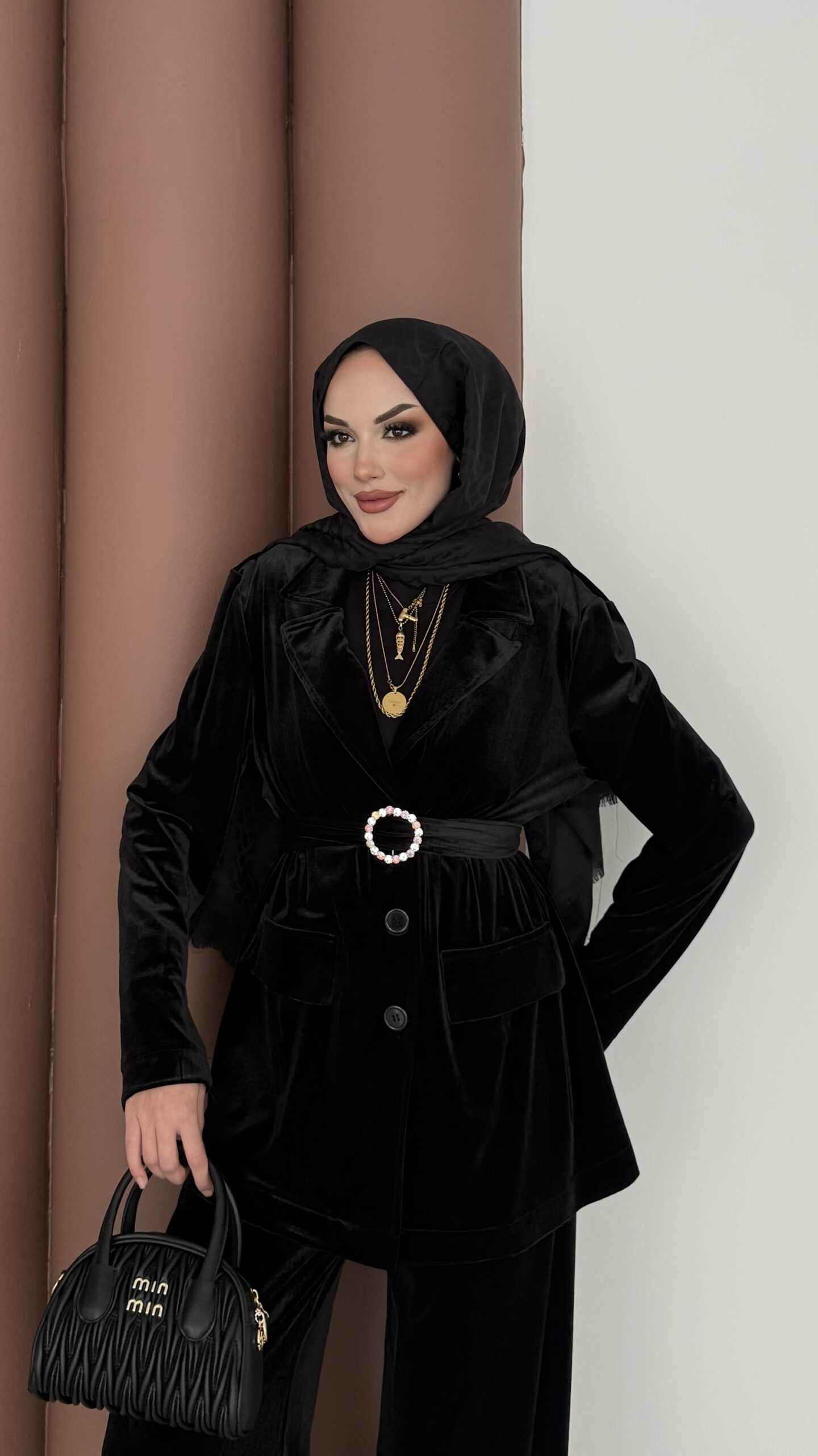 İconic Kadife Blazer İkili Takım |  
