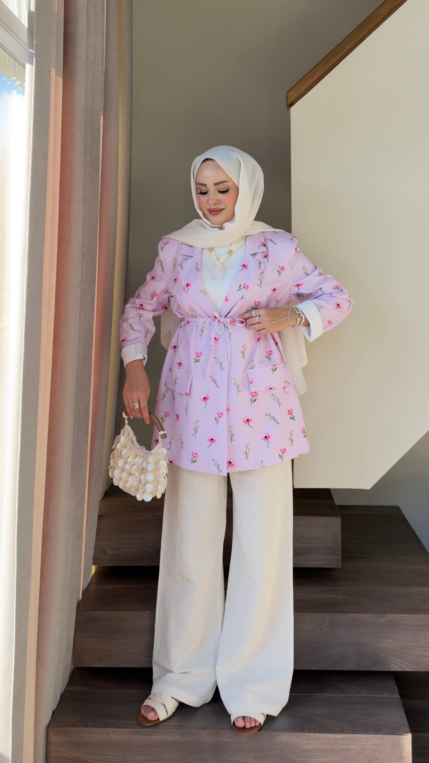 Çiçek Desenli Blazer Ceket |  