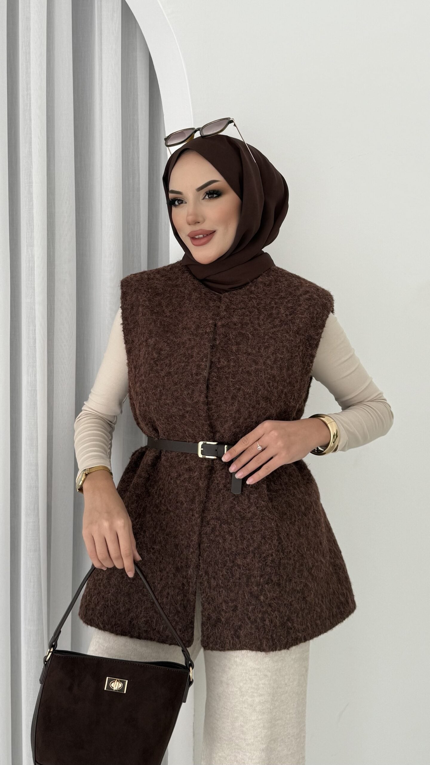 Premium Kılçıklı Kaşe Kemerli Yelek |  