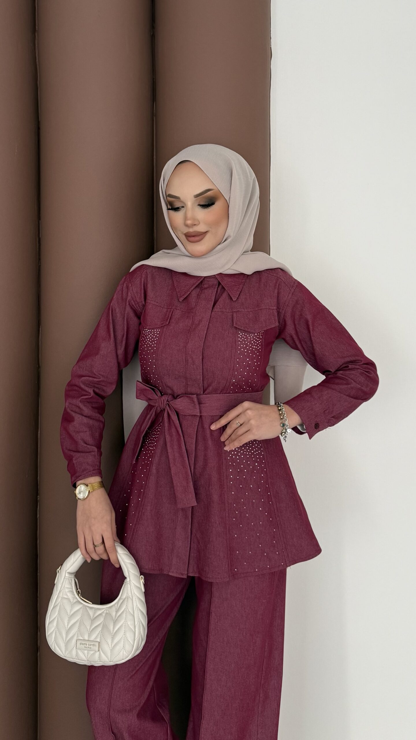 Belinda Premium Taşlı İkili Takım |  