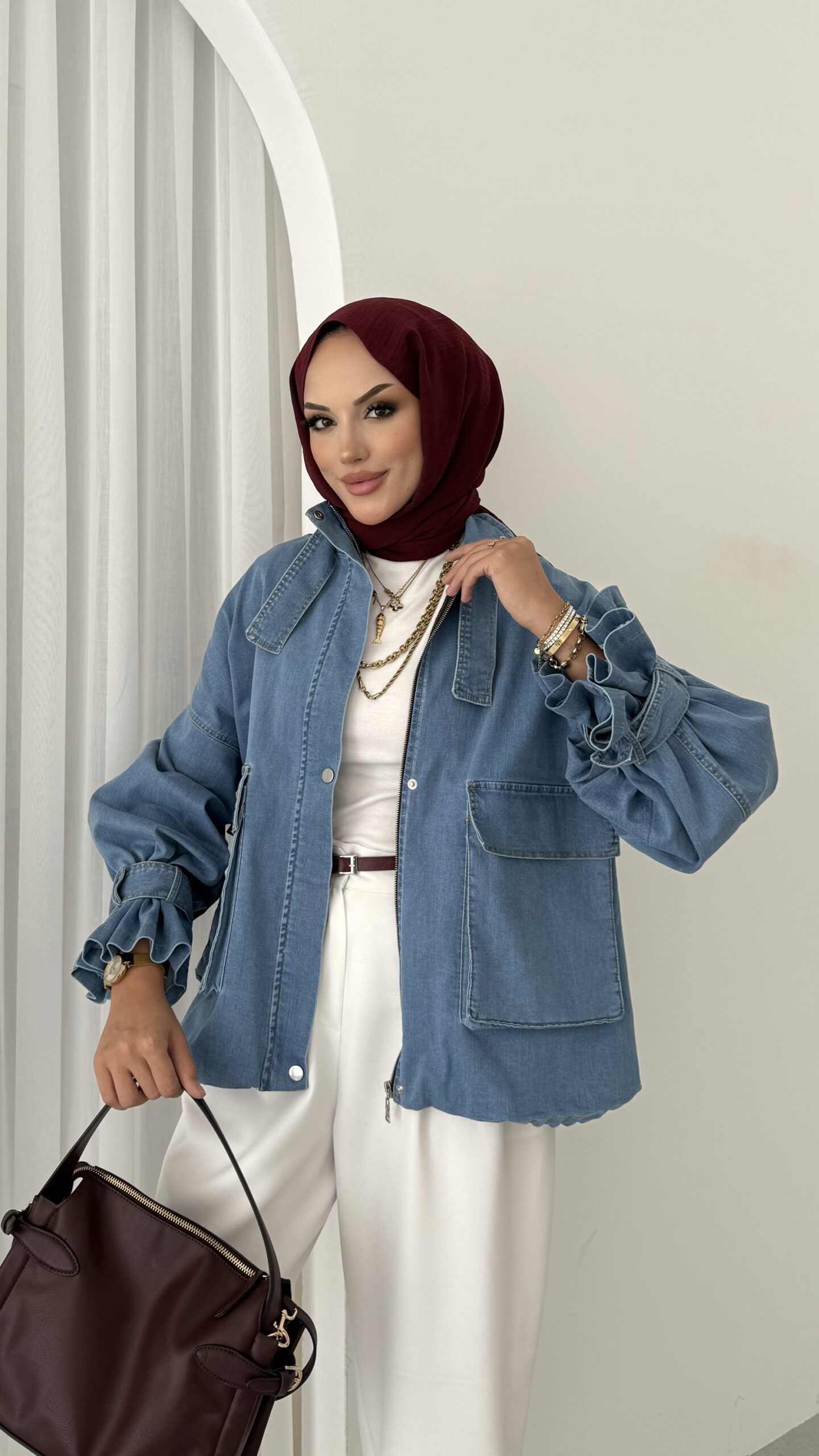 Touch Denim Bomber Ceket |  