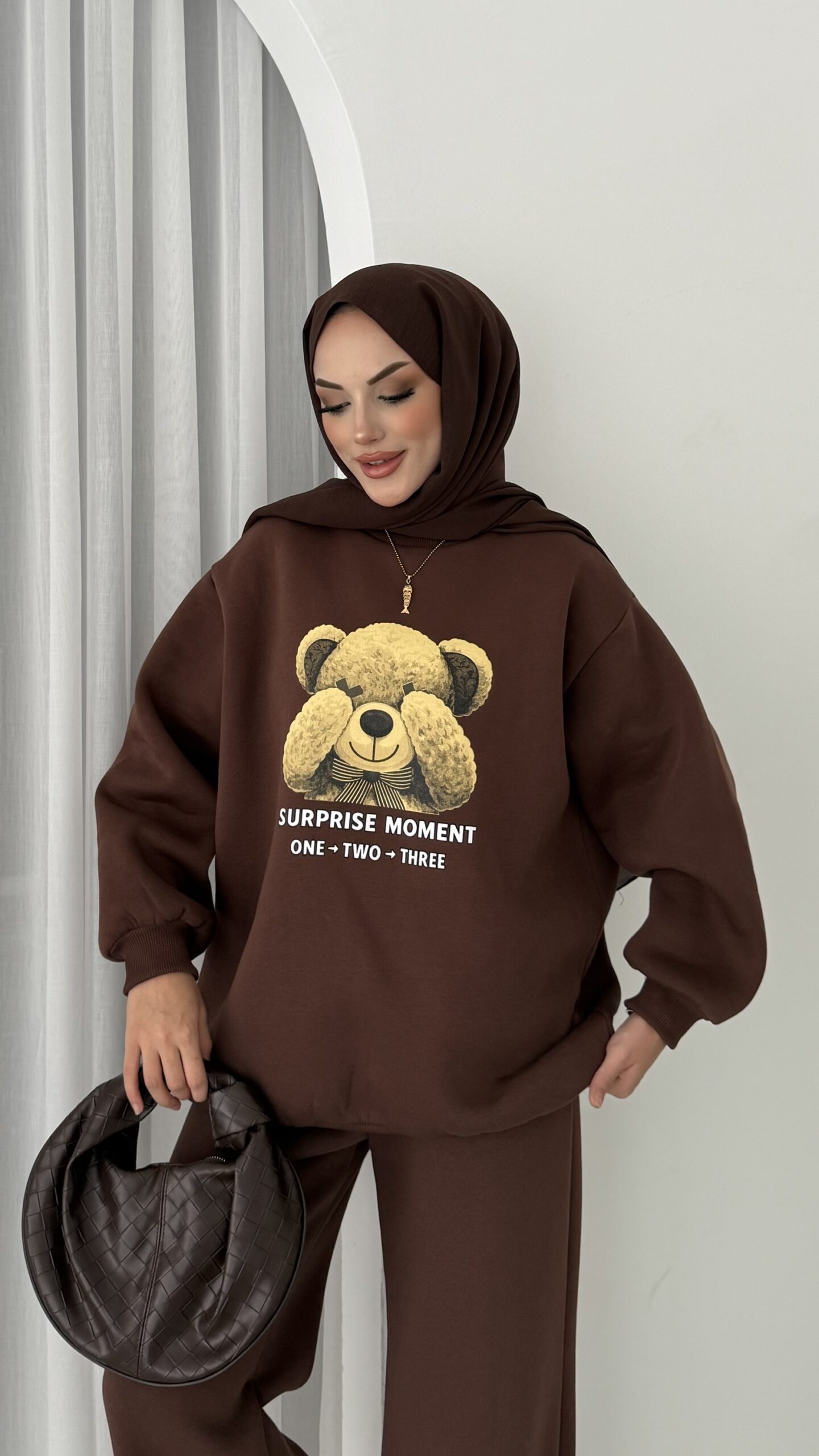 Puffy Şardonlu Sweat İkili Takım |  
