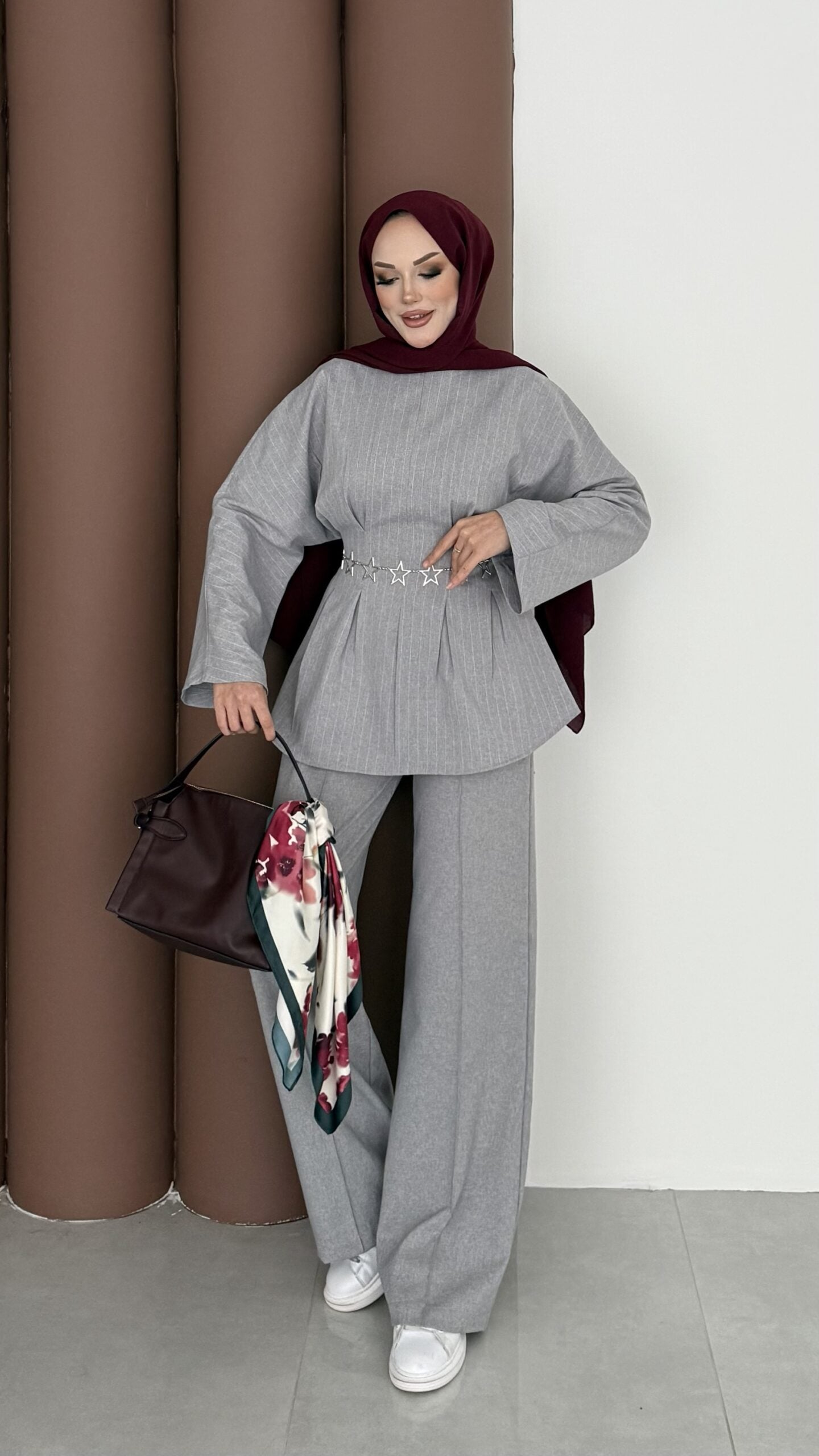 Premium Piliseli Arabic Çizgili İkili Takım |  