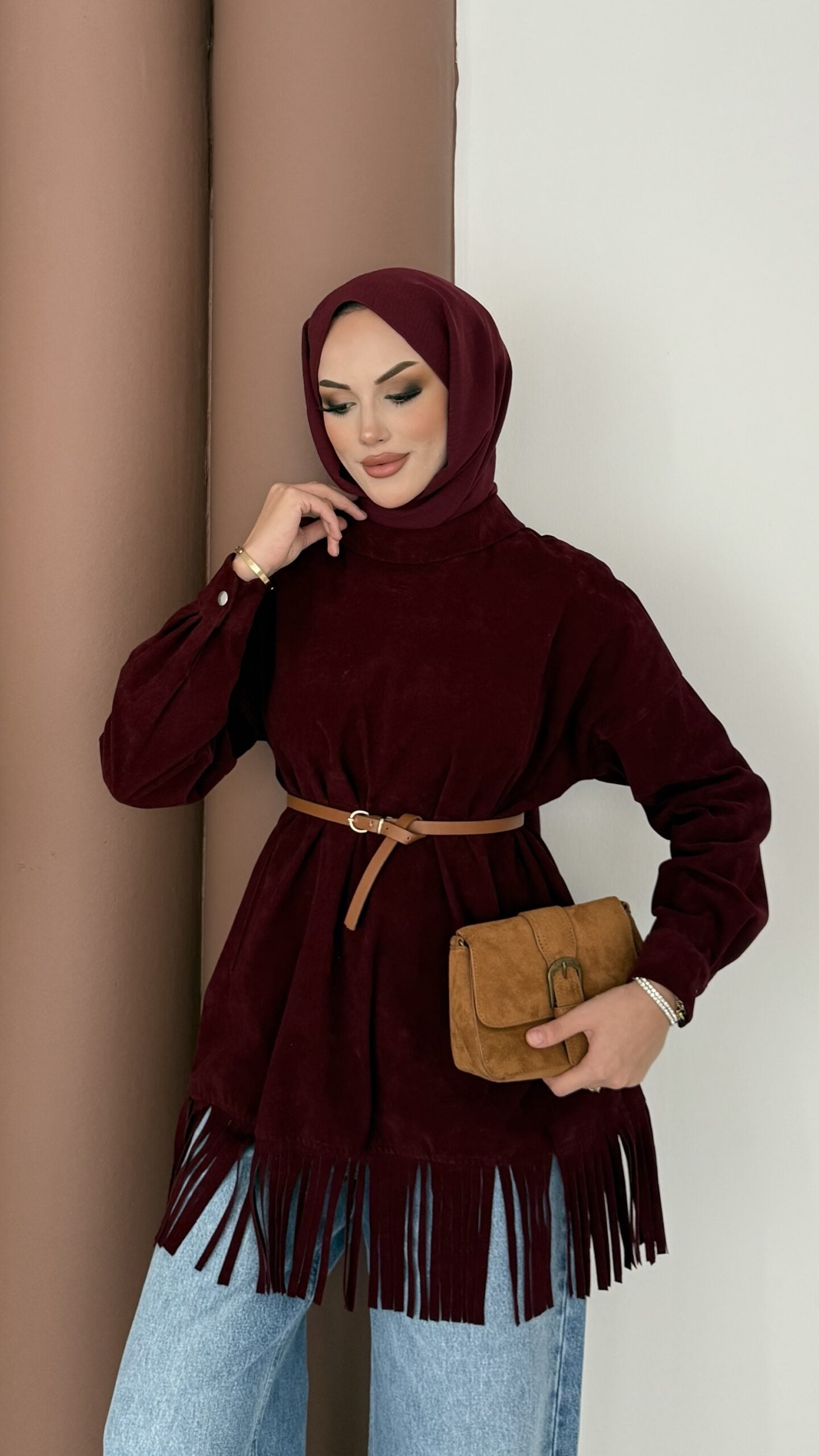 Autumn Süet Fırfırlı Tunik |  