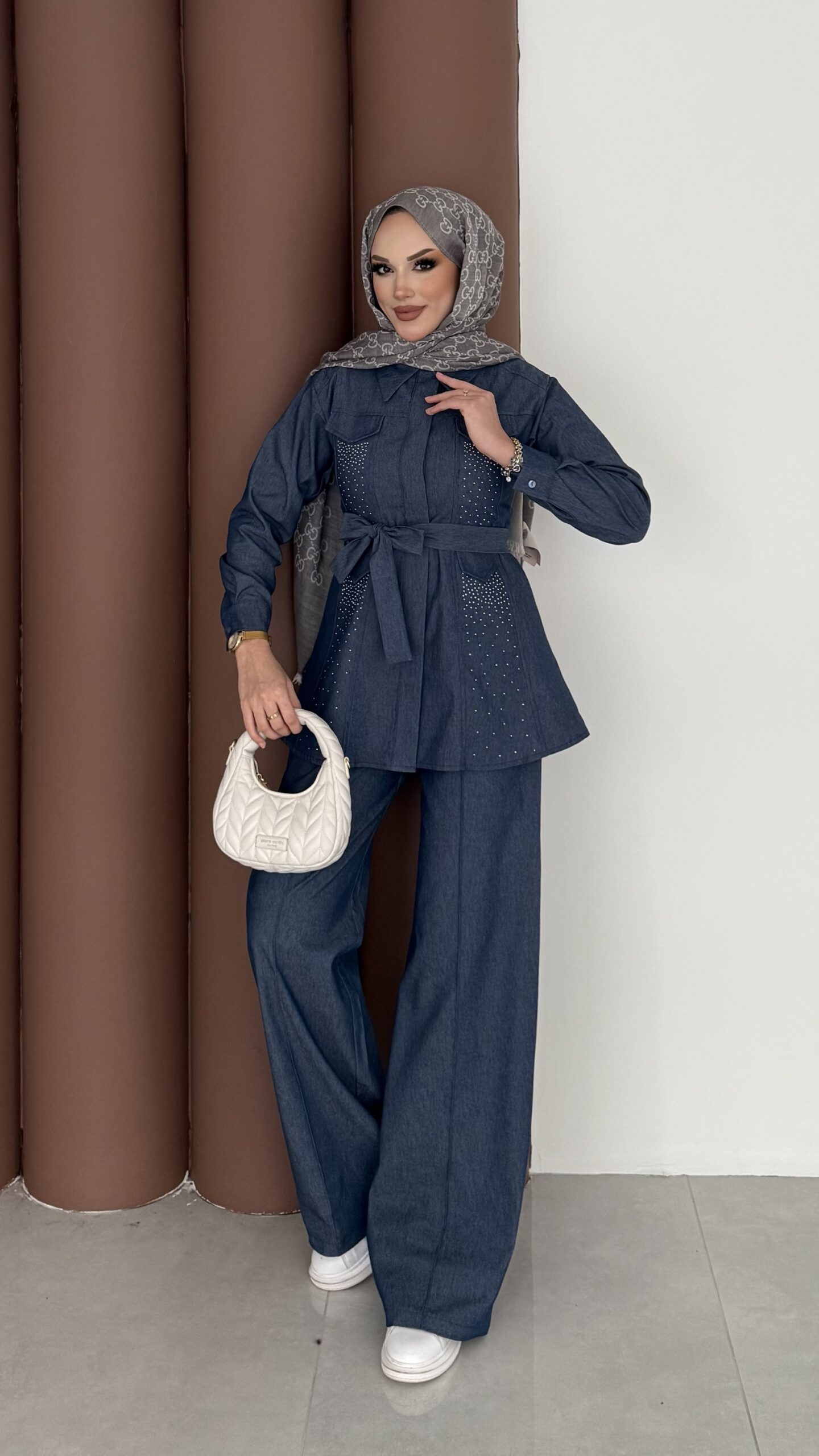 Belinda Premium Taşlı İkili Takım |  