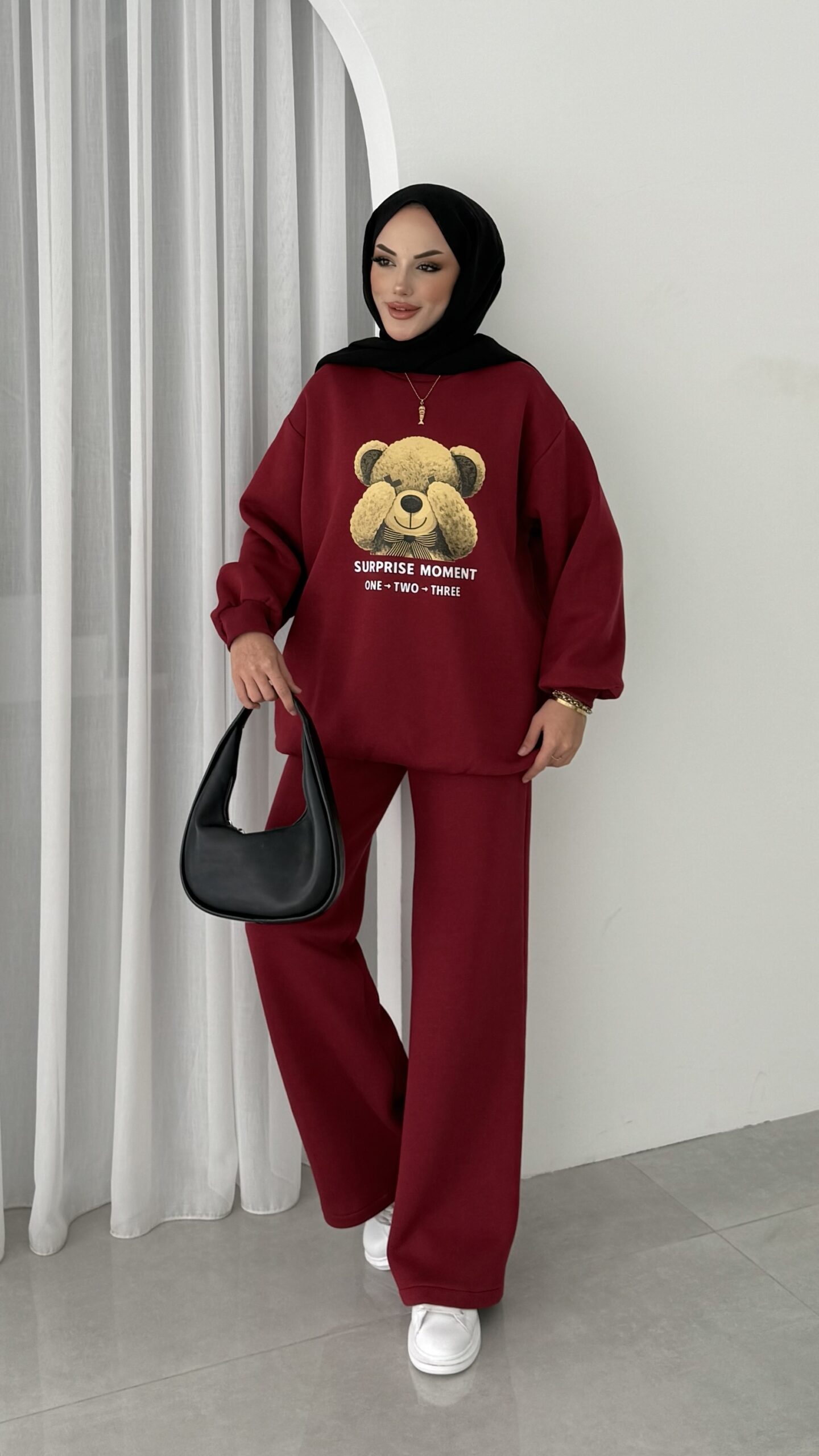 Puffy Şardonlu Sweat İkili Takım |  