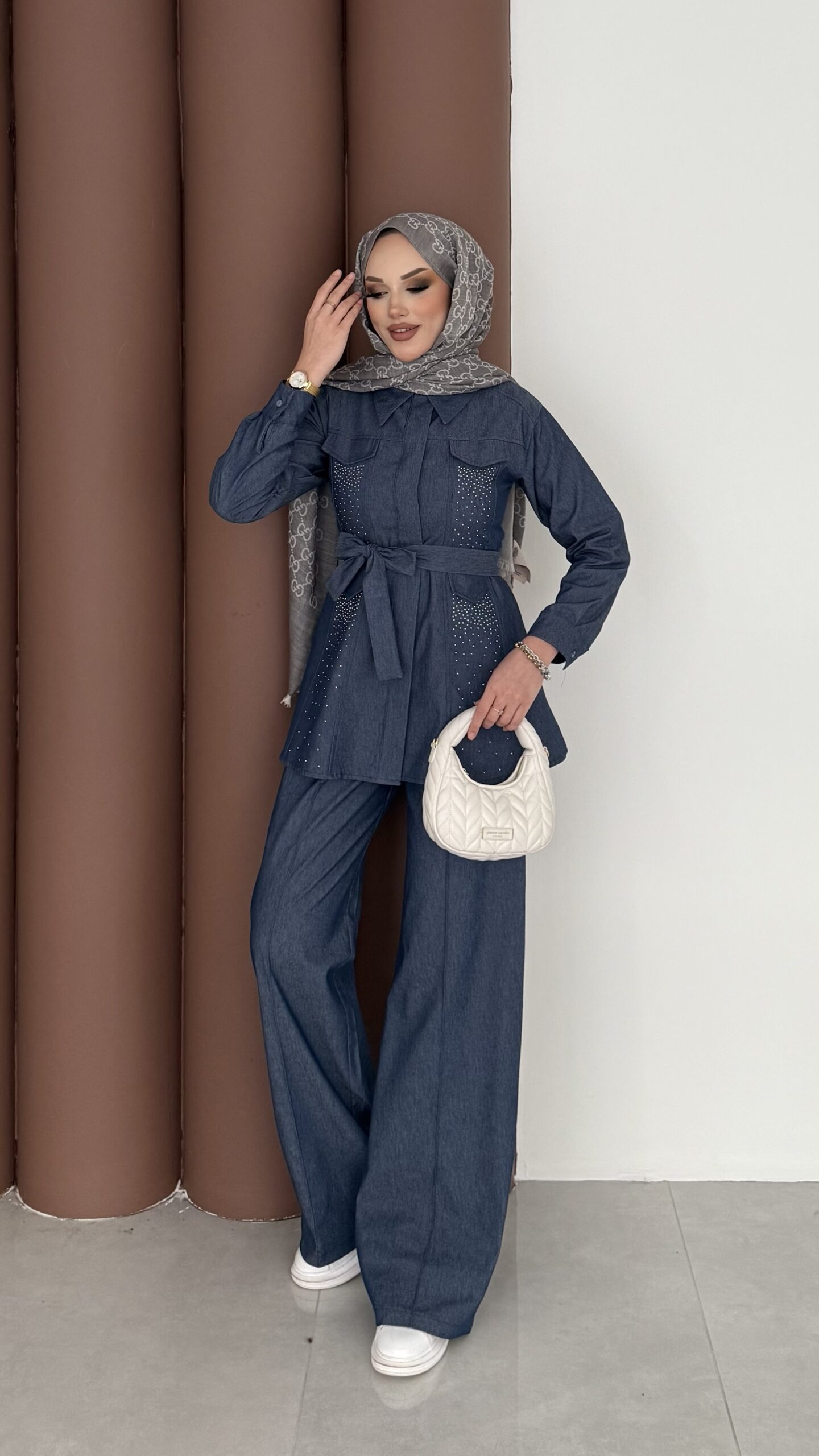 Belinda Premium Taşlı İkili Takım |  