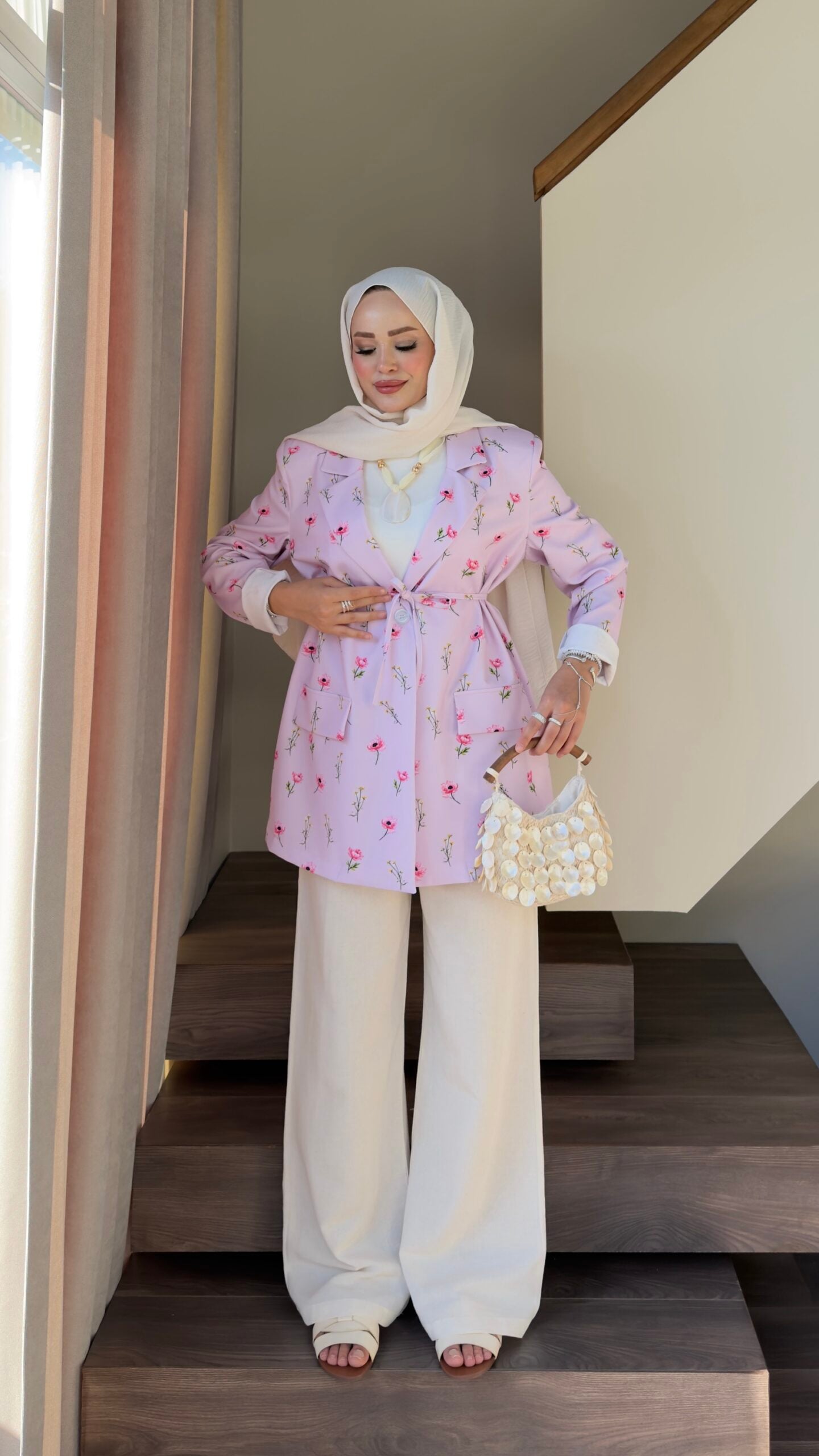 Çiçek Desenli Blazer Ceket |  
