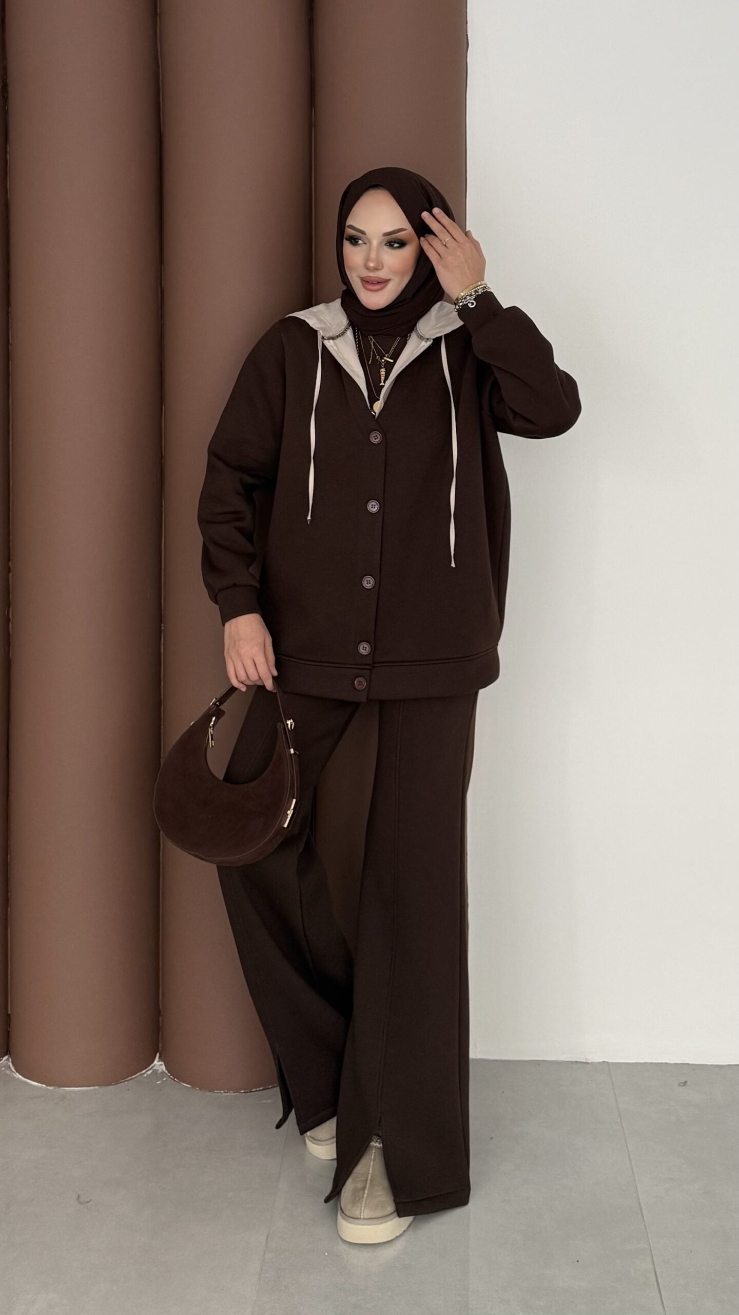 Snow Trenç Kapşonlu Şardonlu İkili Takım |  